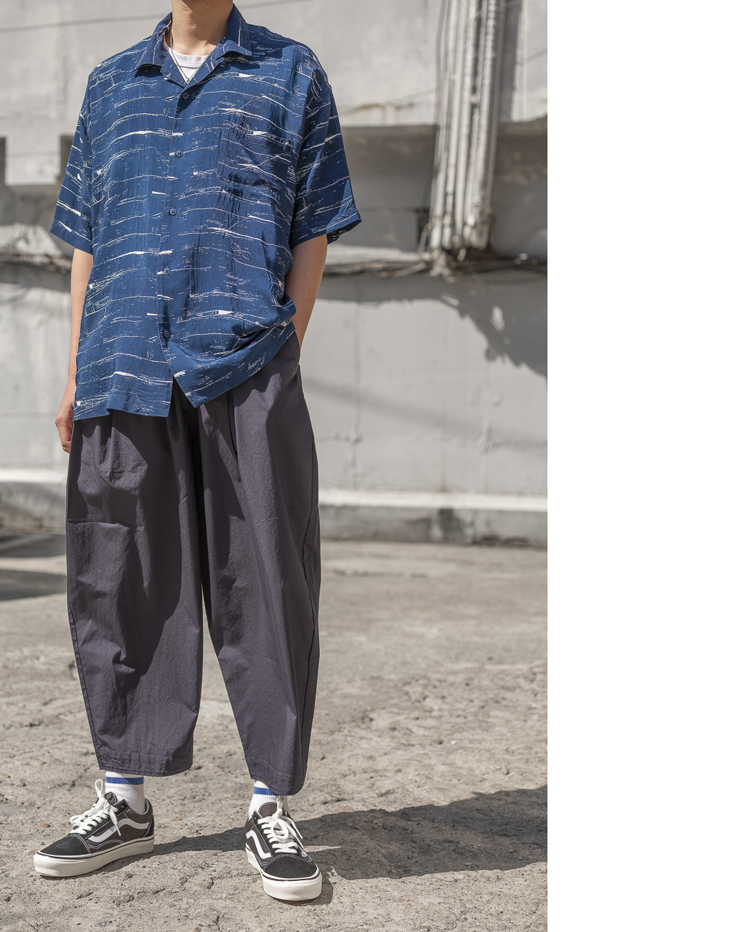 Porter Classic [포터 클래식] - Poplin Bebop pants - Navy : W2KEND