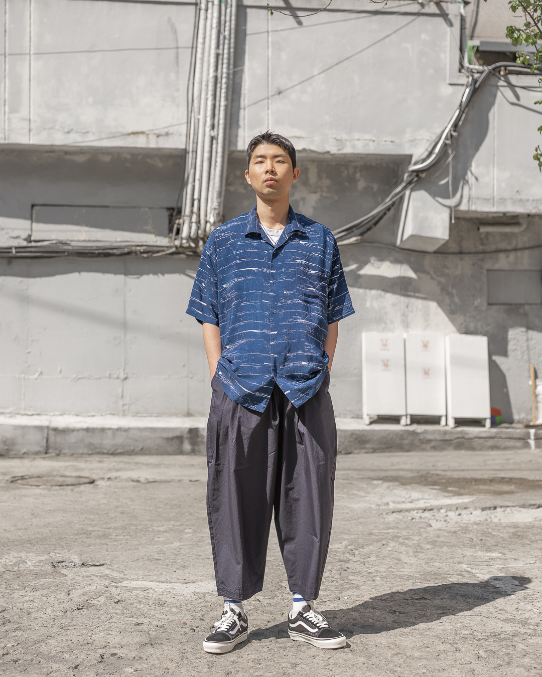 Porter Classic [포터 클래식] - Poplin Bebop pants - Navy : W2KEND