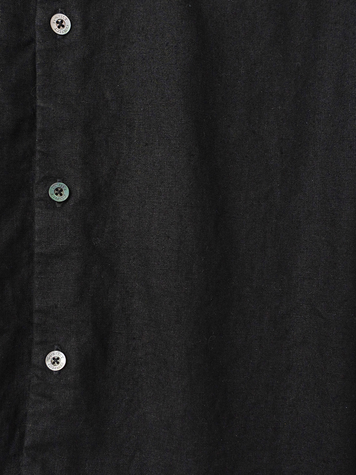 nest Robe CONFECT [네스트로브 컨팩트] - Brushed Linen Regular Collar Shirt - Black