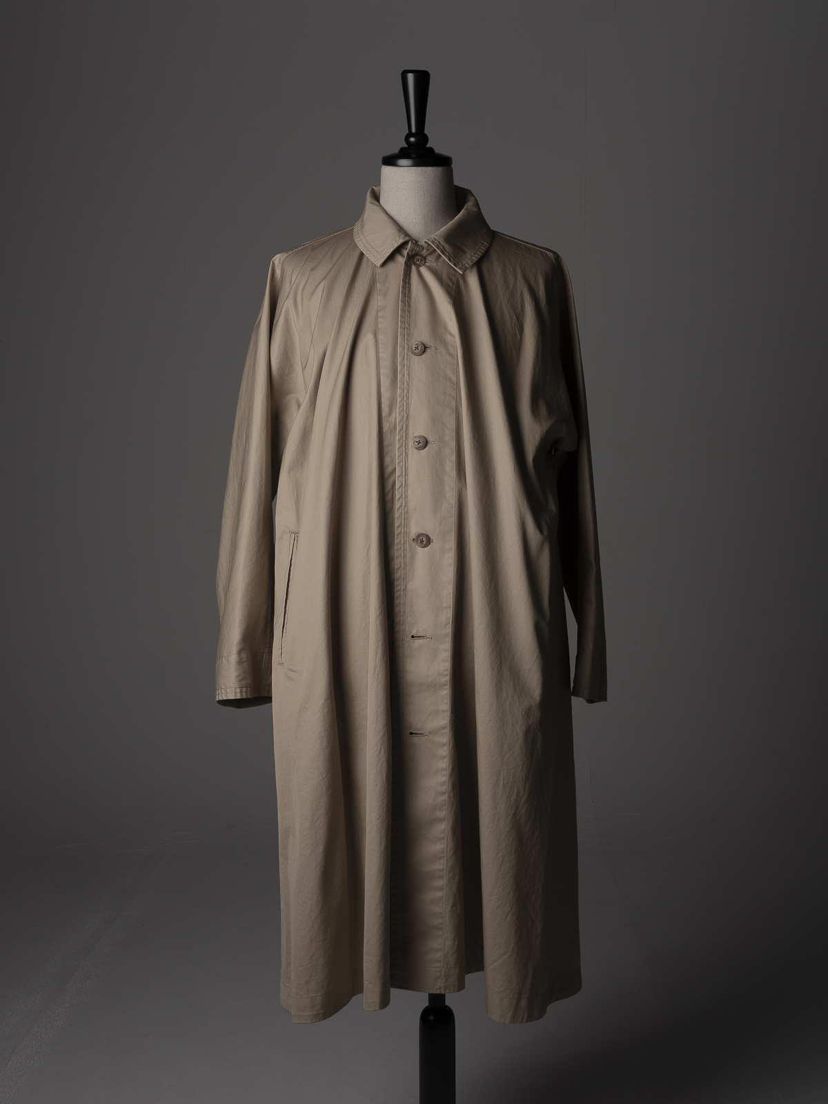 PORTER CLASSIC GABARDINE SWING COAT タグ付き - ステンカラーコート