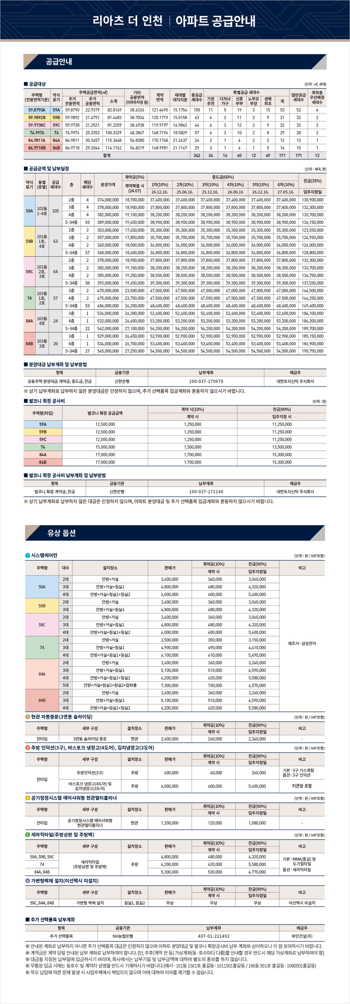 리아츠 더 인천 아파트 공급안내