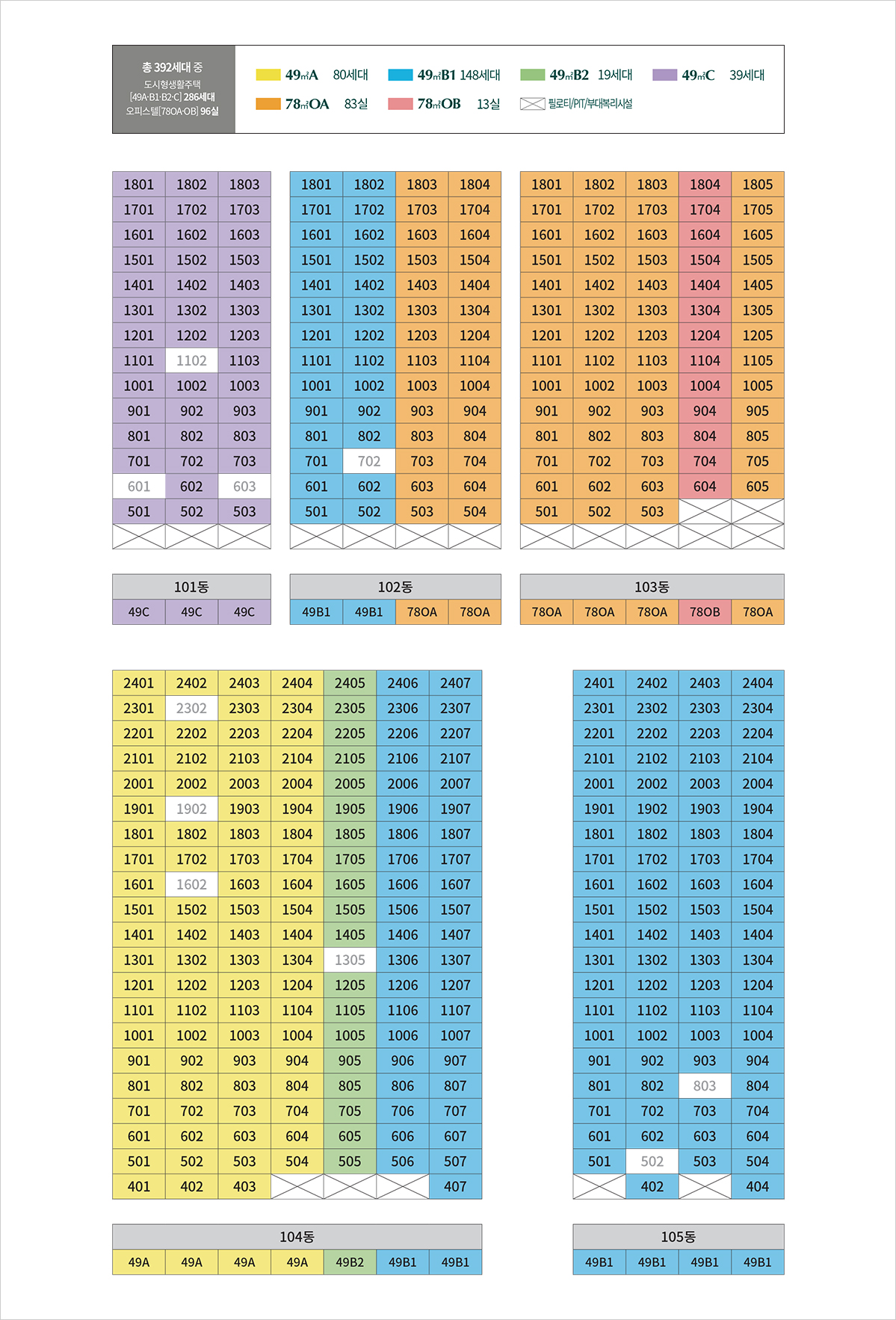 신길AK푸르지오 동호수배치도