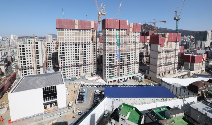 서울시내 한 아파트단지 공사현장
