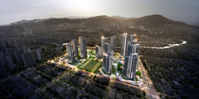 인천 굴포천역 도심 공공주택 복합사업으로 조성될 아파트 단지 조감도