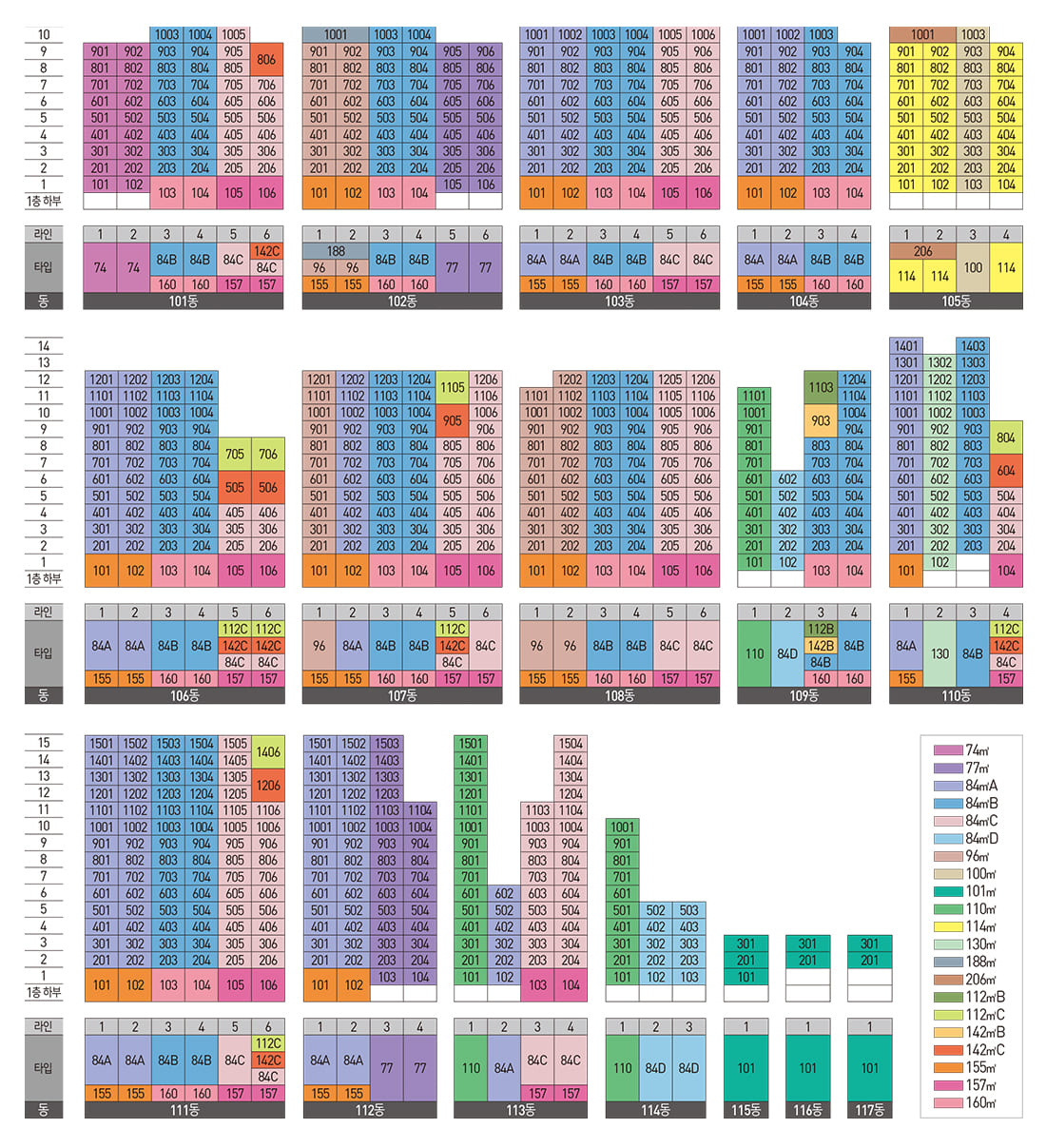 수성 포레스트 스위첸 동호수배치도