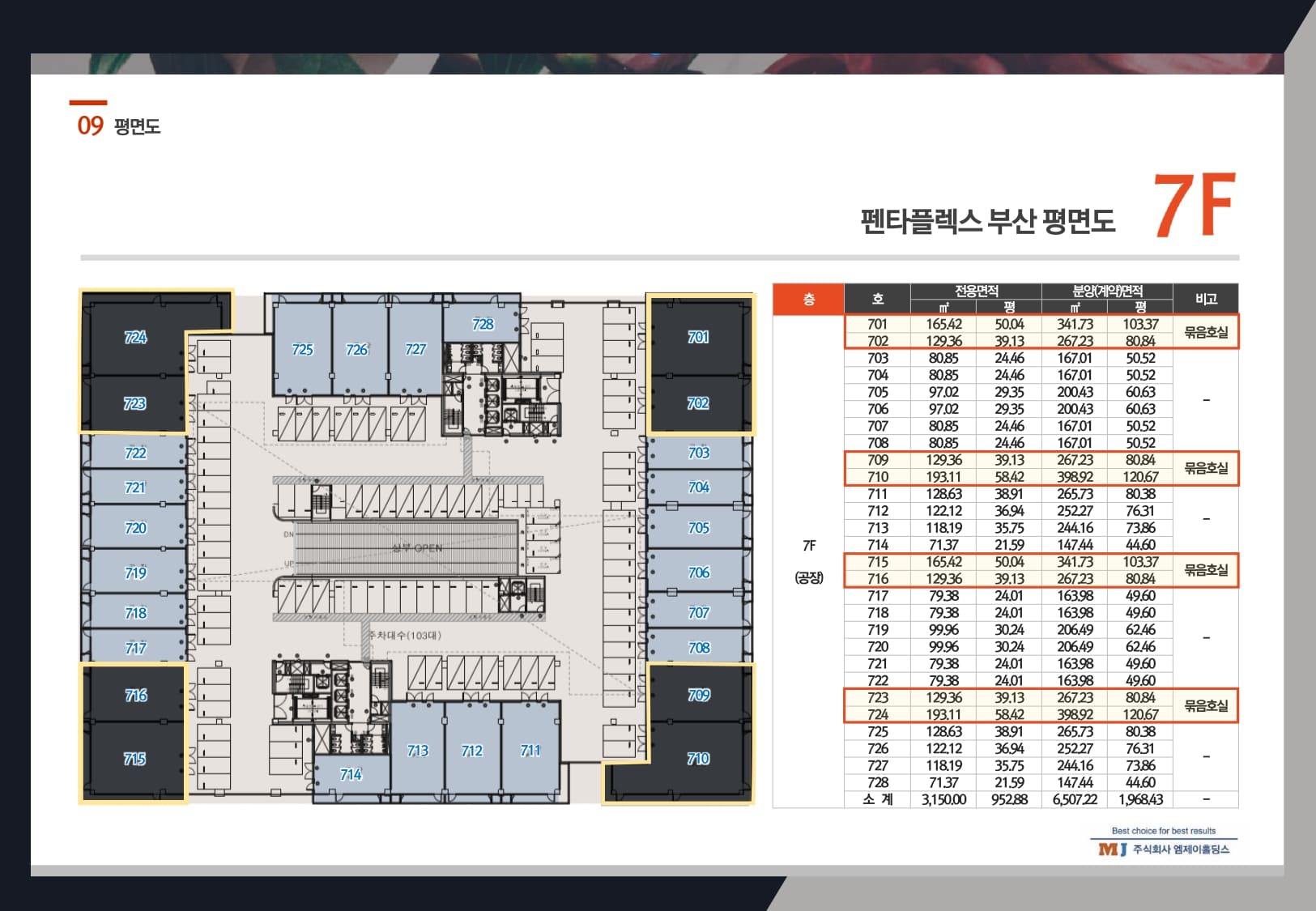 지상7층 평면도