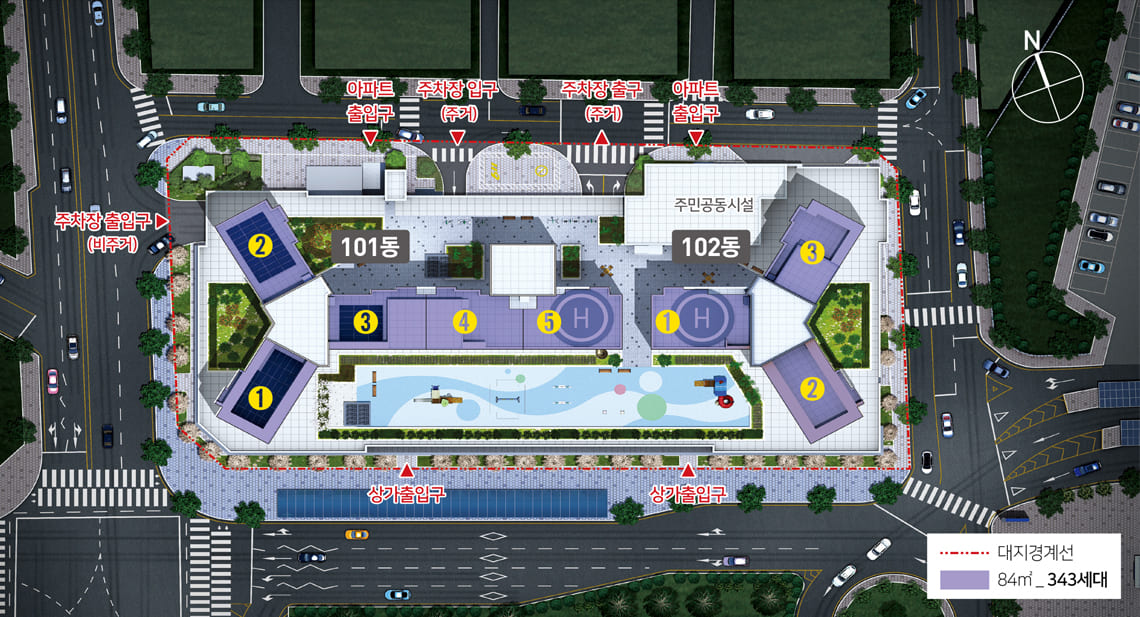 유블레스47 모현 단지배치도