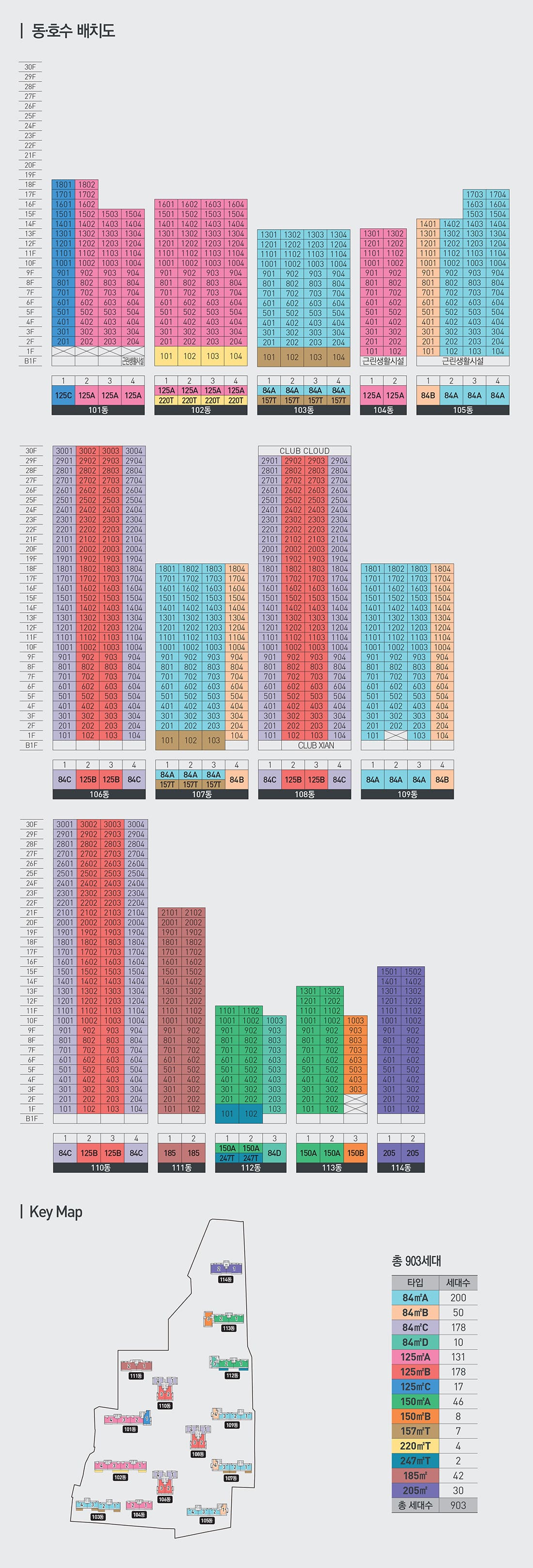 상무 센트럴 자이 동호수배치도
