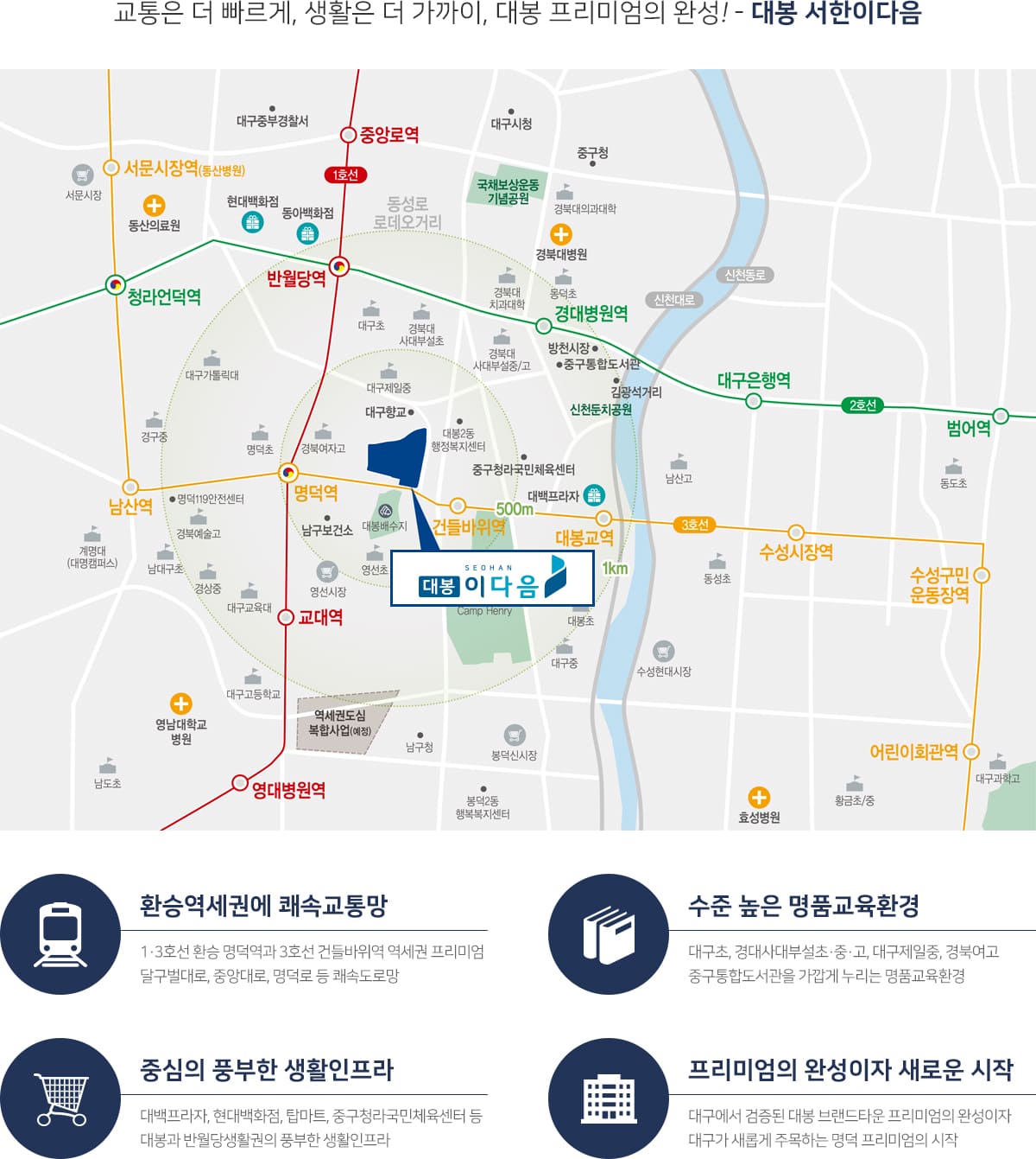 대봉 서한이다음 입지환경