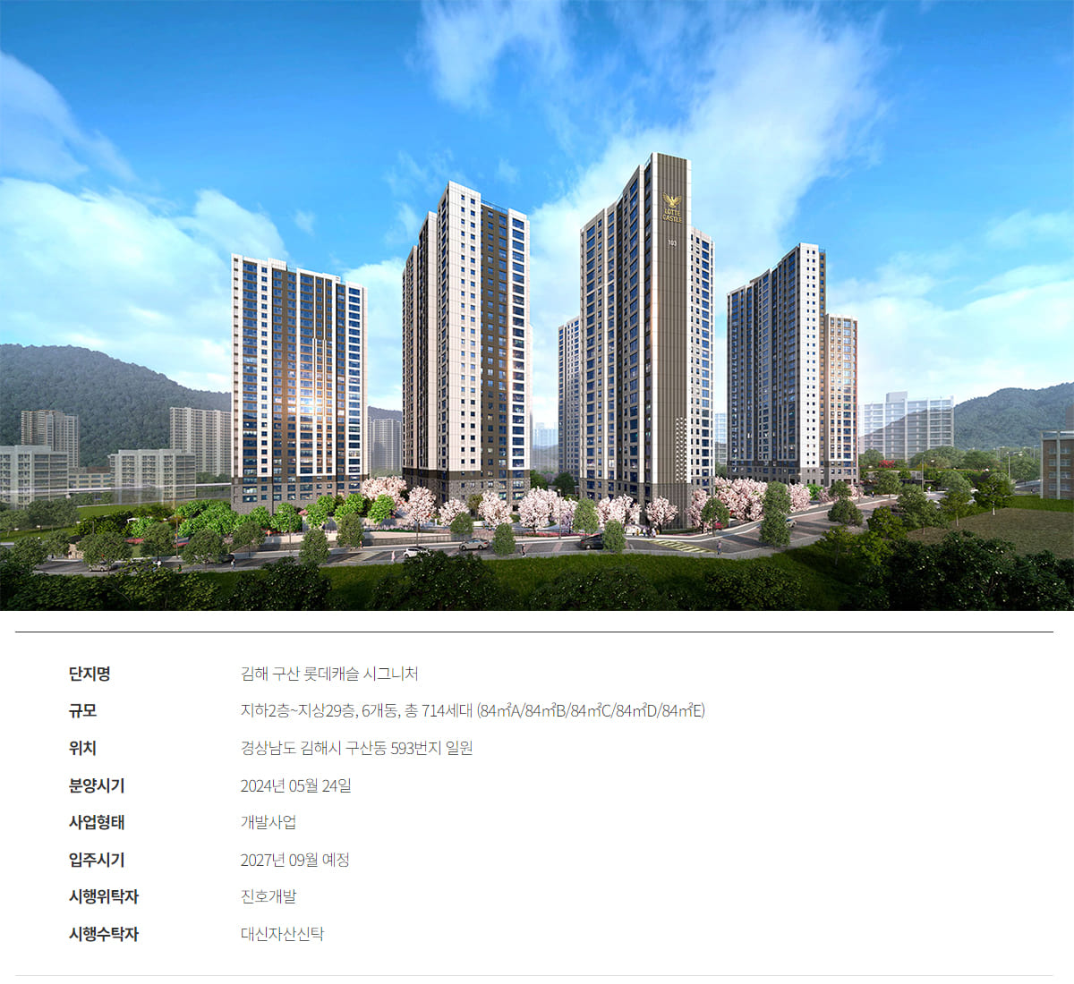 김해 구산 롯데캐슬 시그니처 사업개요