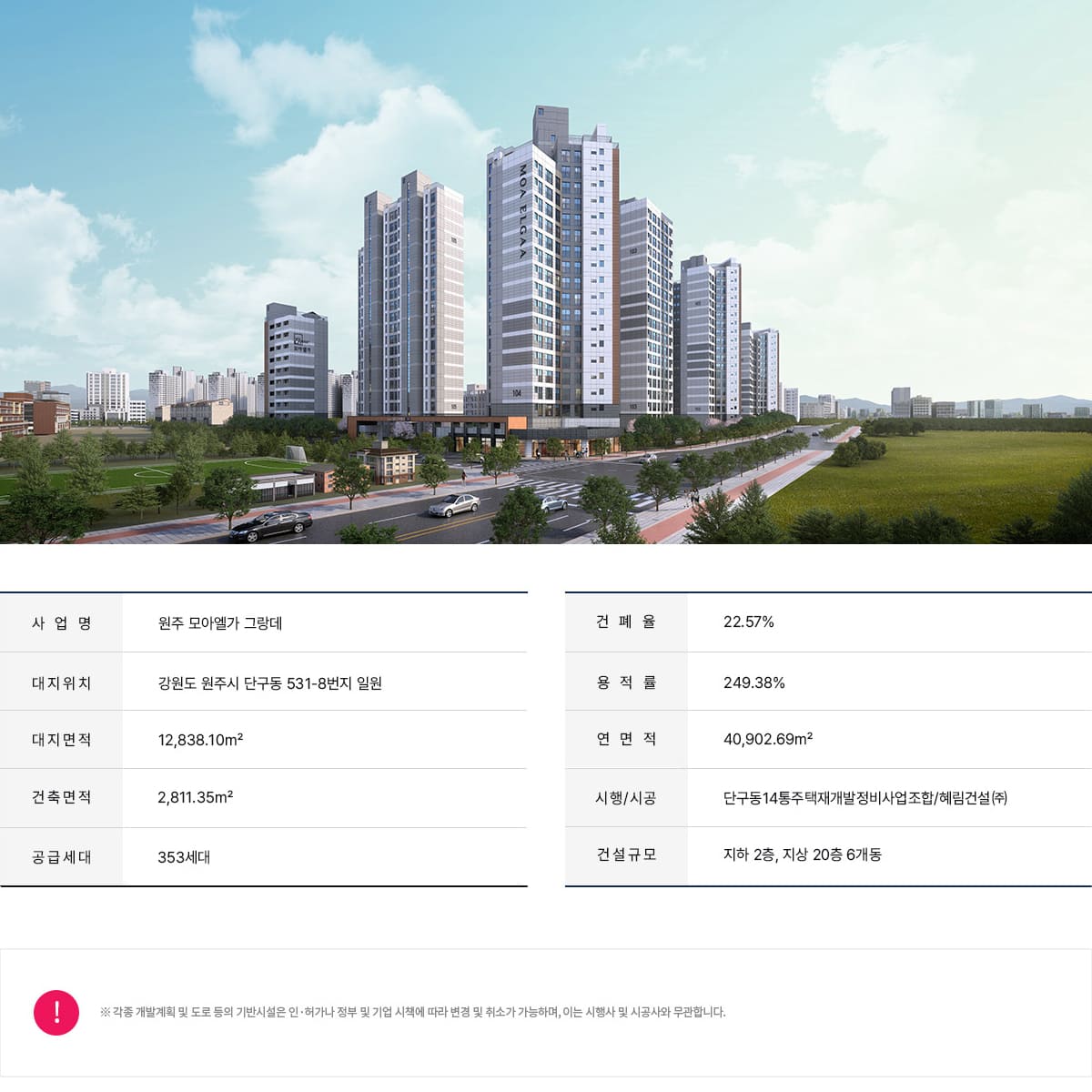 원주 모아엘가 그랑데 사업개요