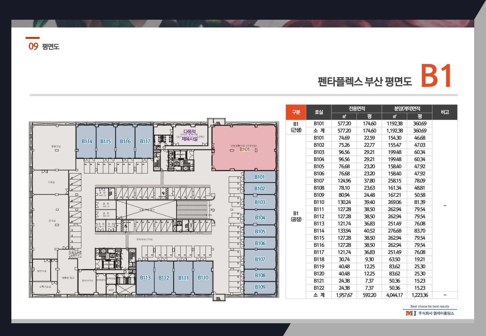 지하1층 평면도