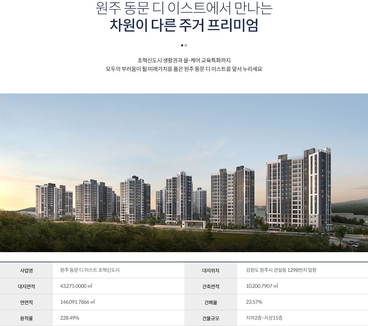 원주동문디이스트 사업개요