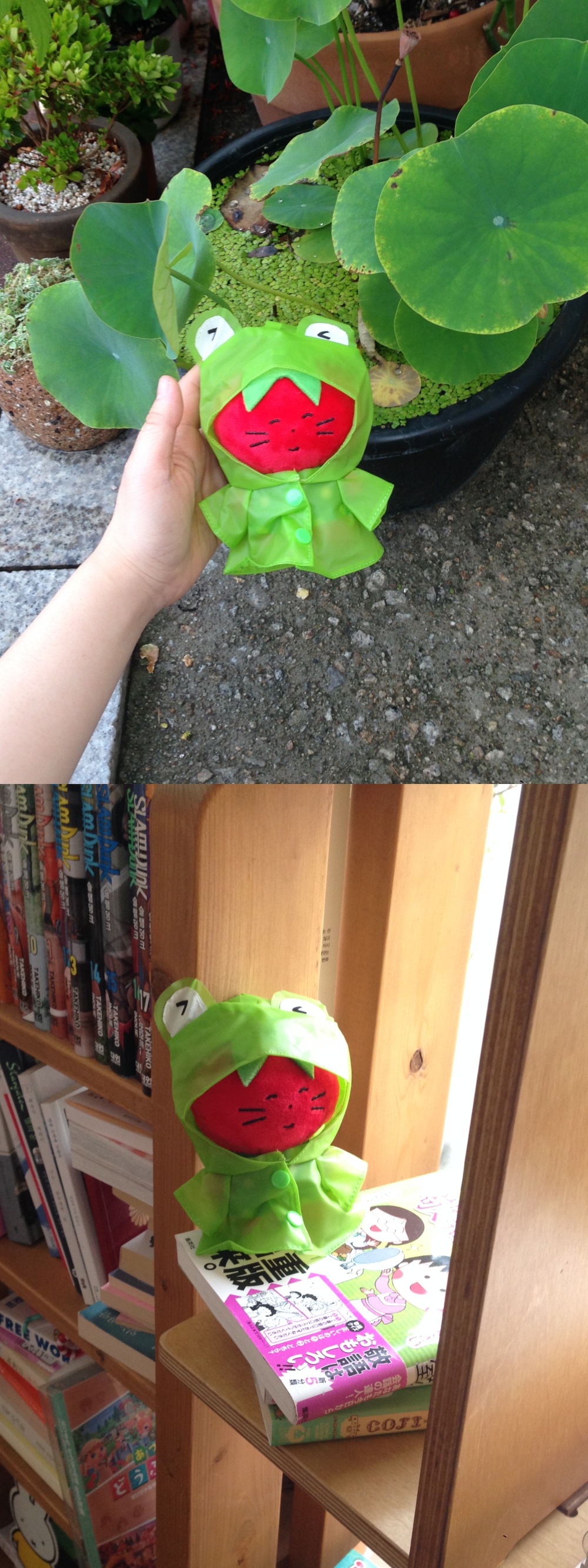 인형을 위한 개구리 우비