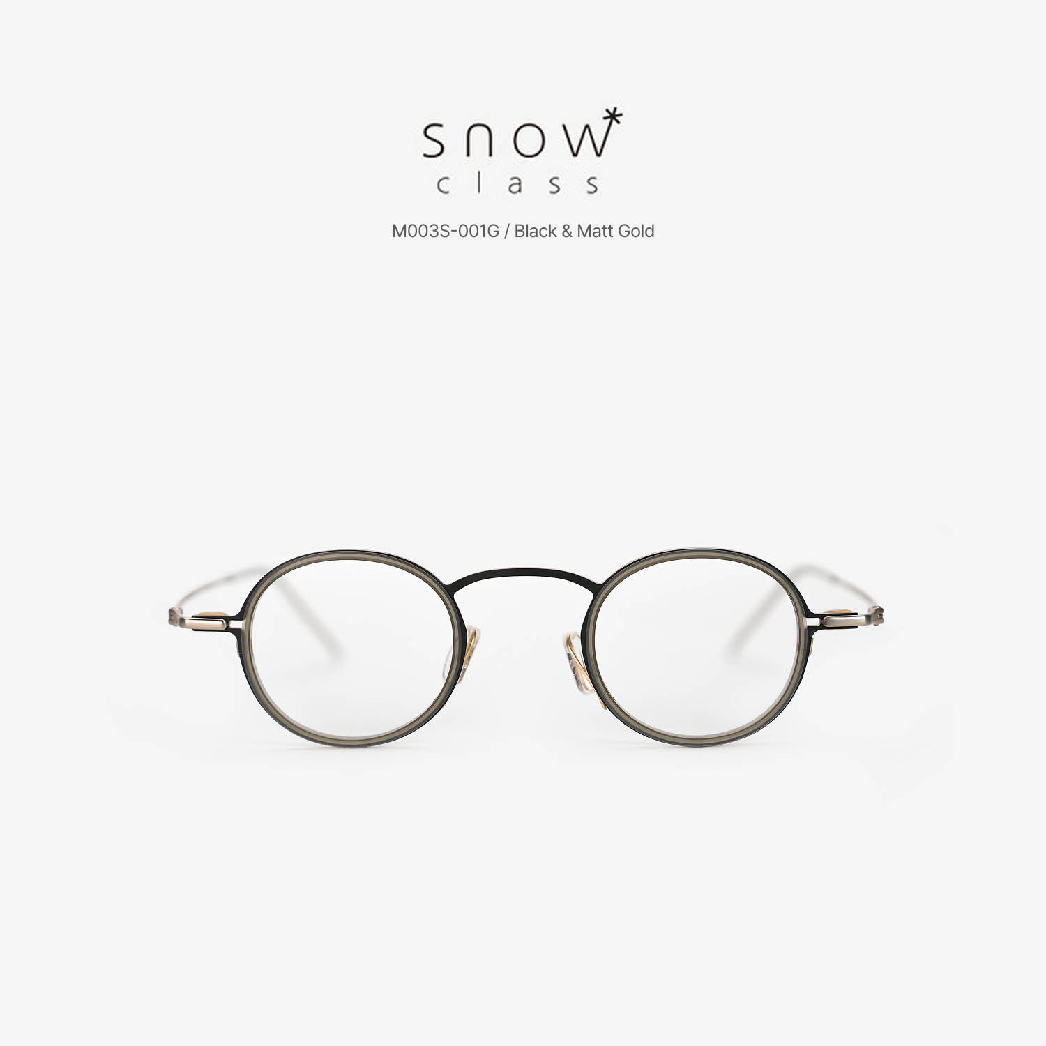 김종필안경 스노우클래스 M003S 블랙 & 그레이 림