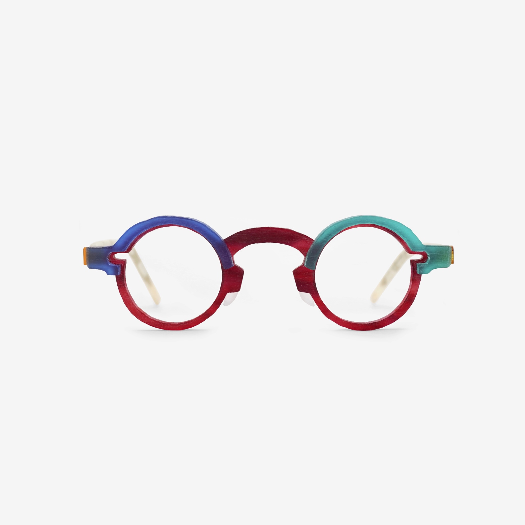 김종필 수제 안경 3PRR-007 다리 접은 정면 이미지