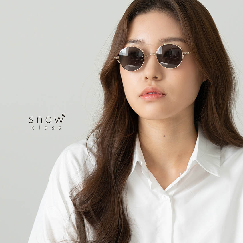 김종필안경 스노우클래스 SN001 선글라스 클립 여성모델 착용