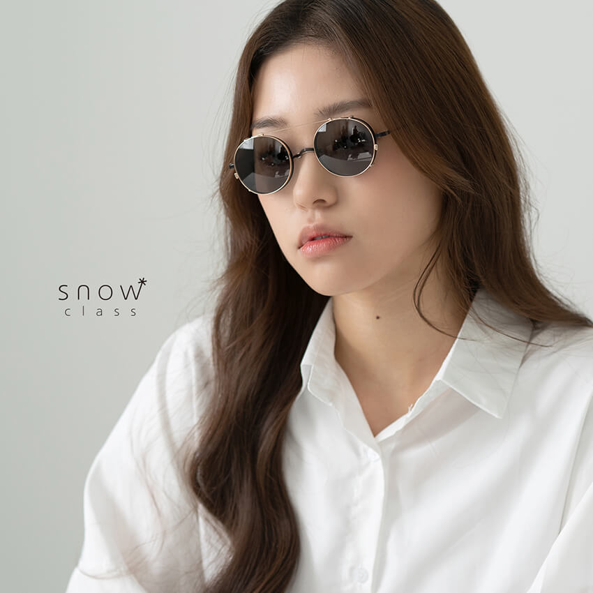 SN002선글라스클립 모델 착용2