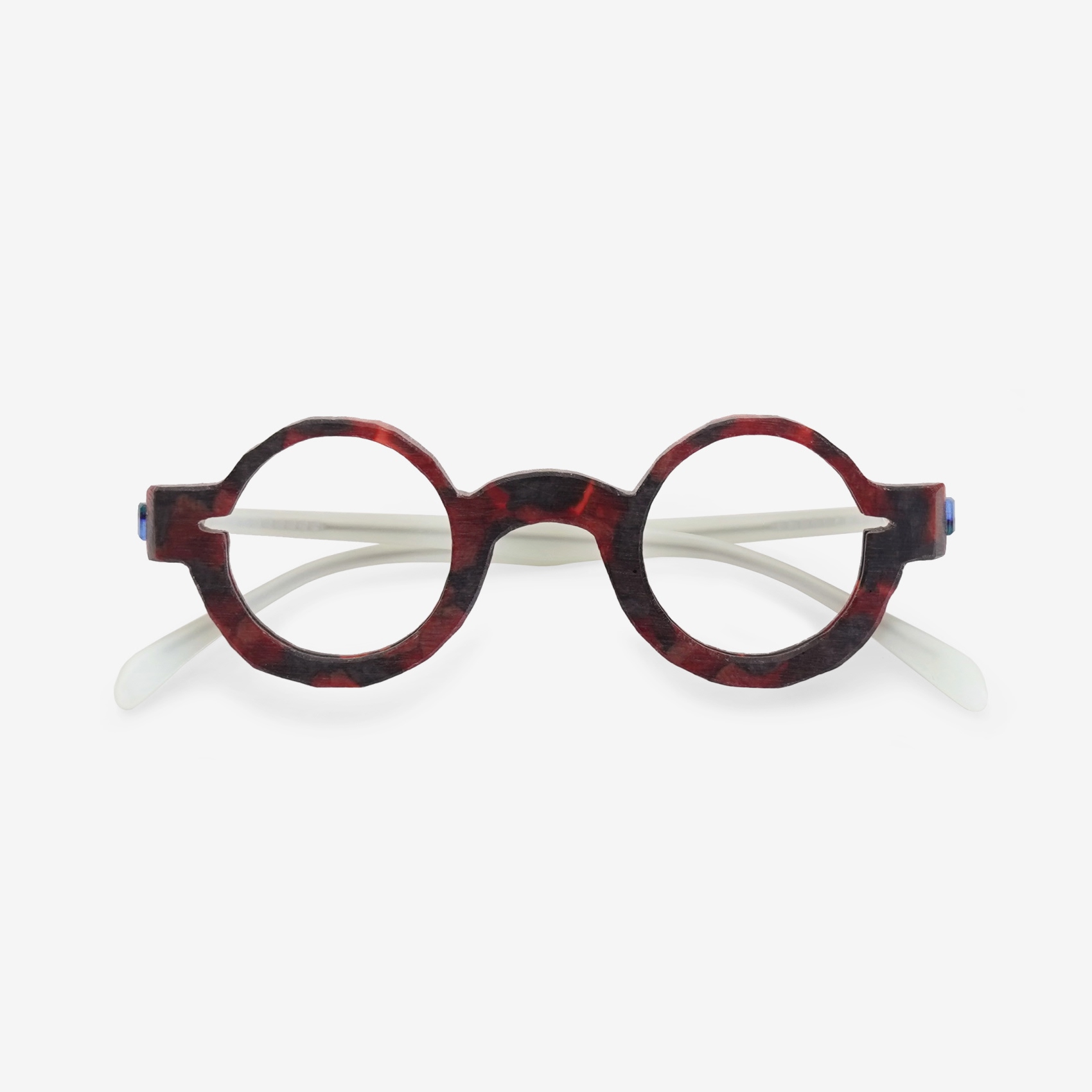 김종필 안경 디자인샤우어 핸드메이드 DSRR-008 다리접은 정면 이미지