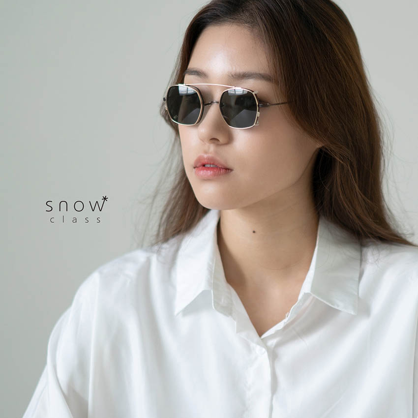 김종필안경 스노우클래스 ST001 선글라스 클립 모델 착용사진1 