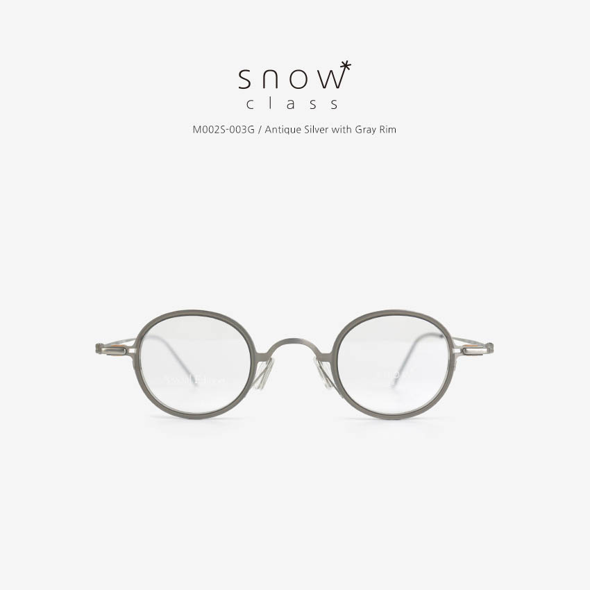 김종필안경 스노우클래스 M002S 앤틱실버 & 그레이 림