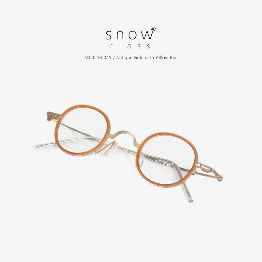 김종필안경 스노우클래스 M002S 앤틱골드 & 옐로우 림