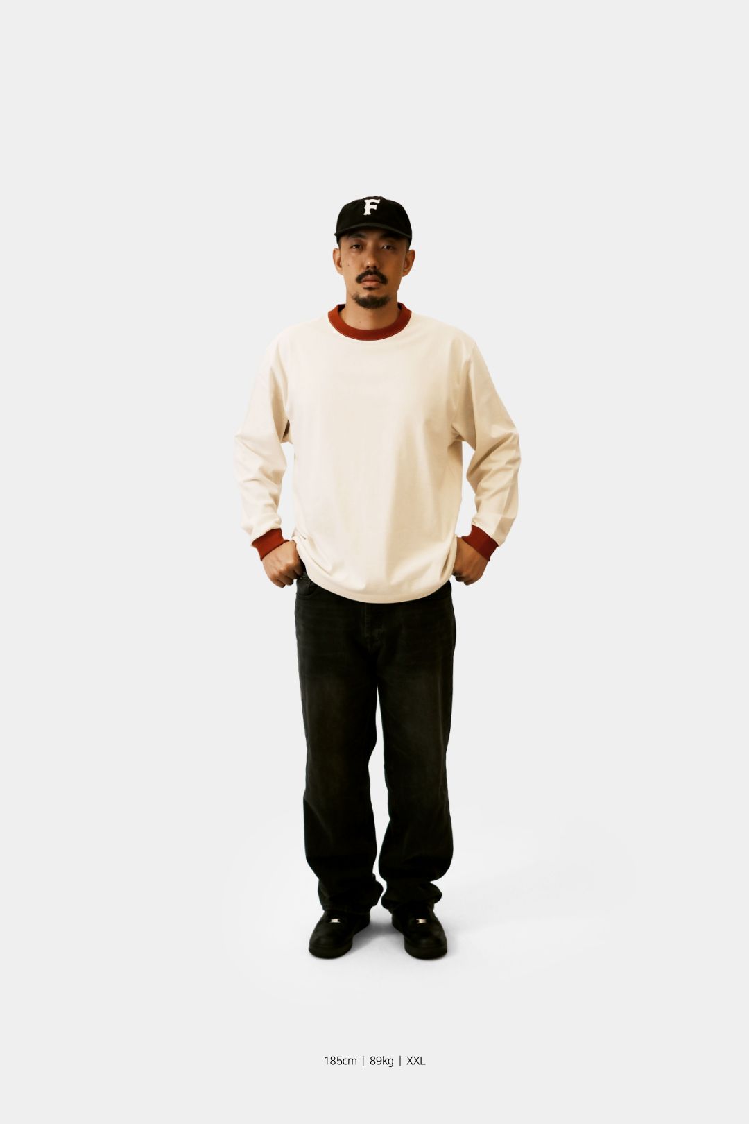白(백) Heavy Cotton LS - 'Red