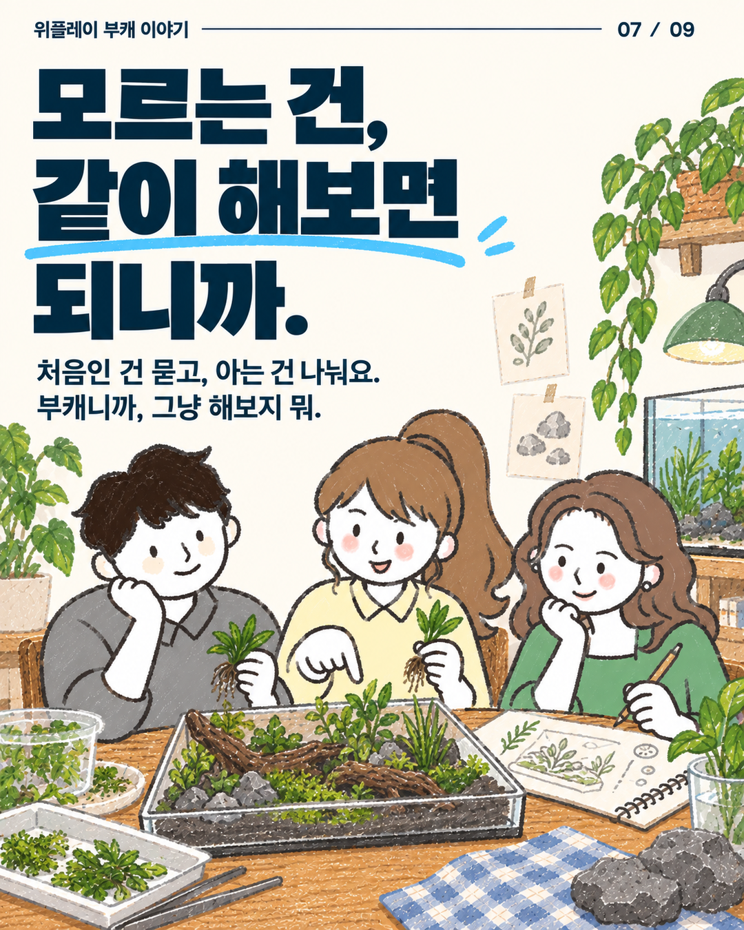 [아쿠아리움] 와비쿠사 수초 키우기 + (새우 or 구피) with 신난다