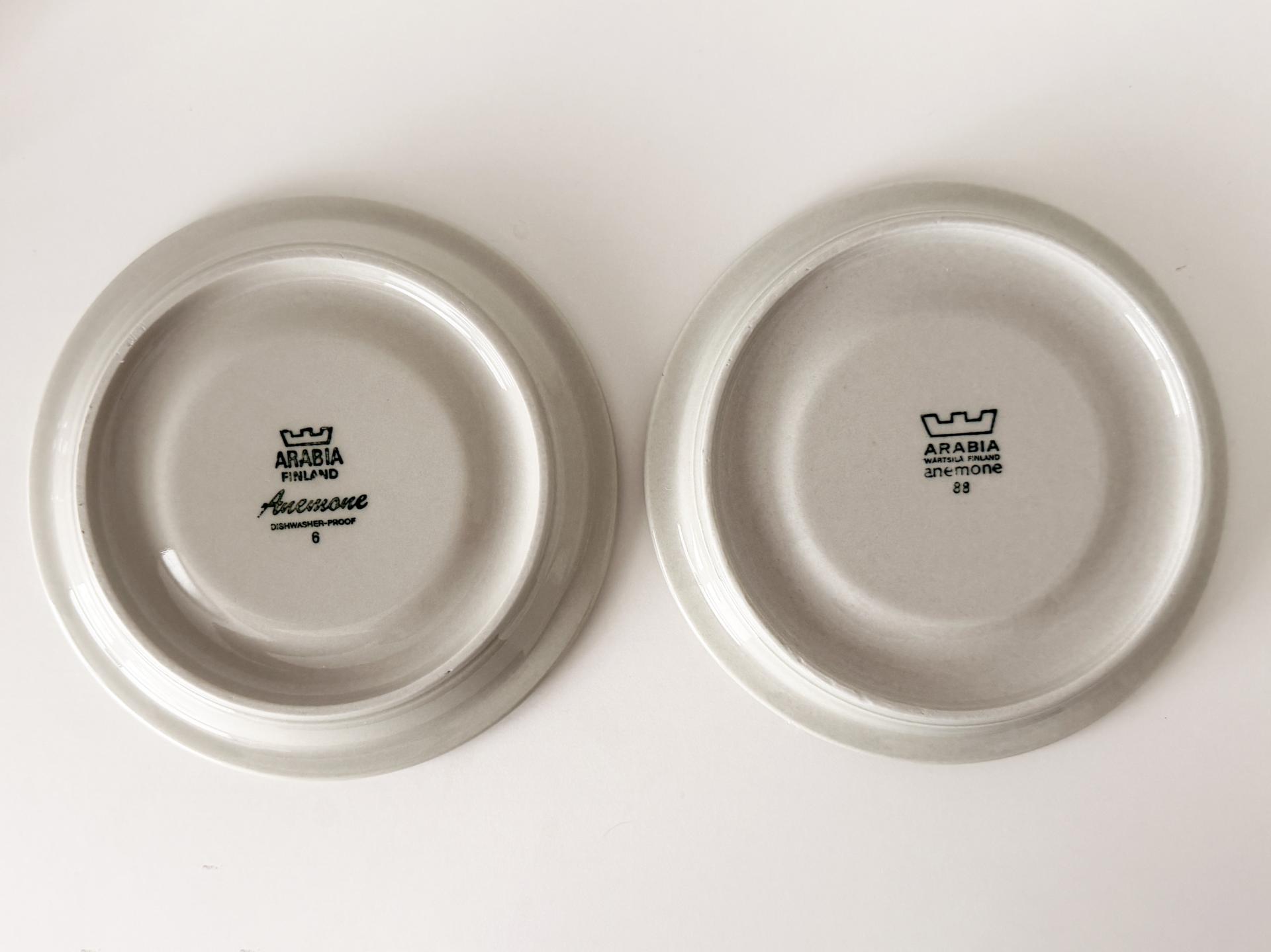 Vintage Arabia Finland Anemone Flat Cup and Saucer (260ml)