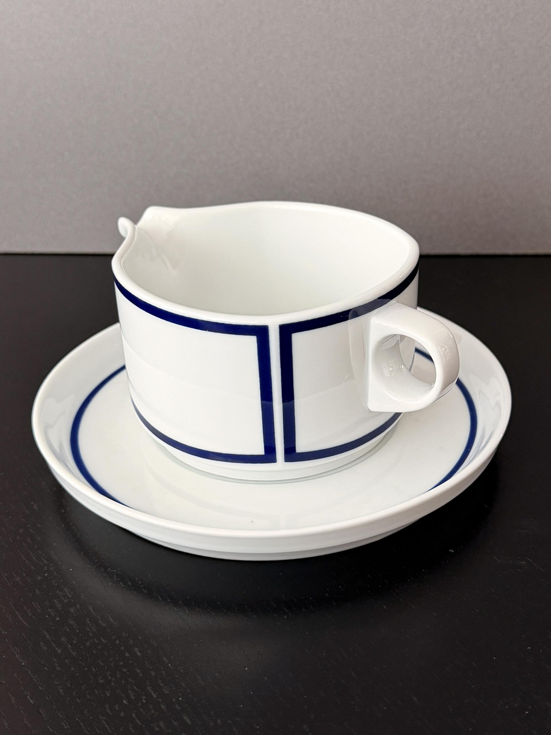 Vintage Rare Rosenthal Studio-Line Carre Gravy Boat with Saucer