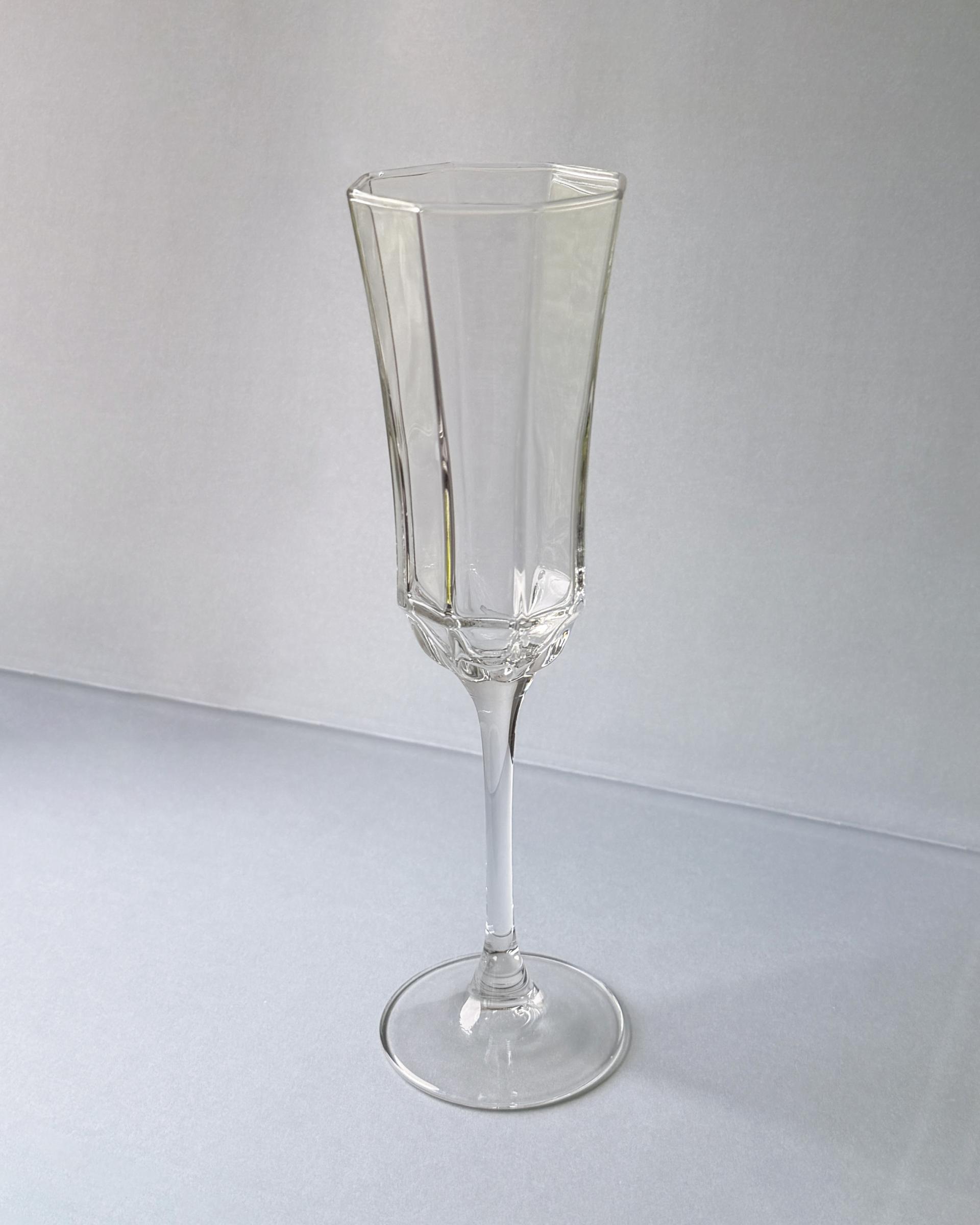 Vintage Arcoroc Octime Clear Champagne Glass