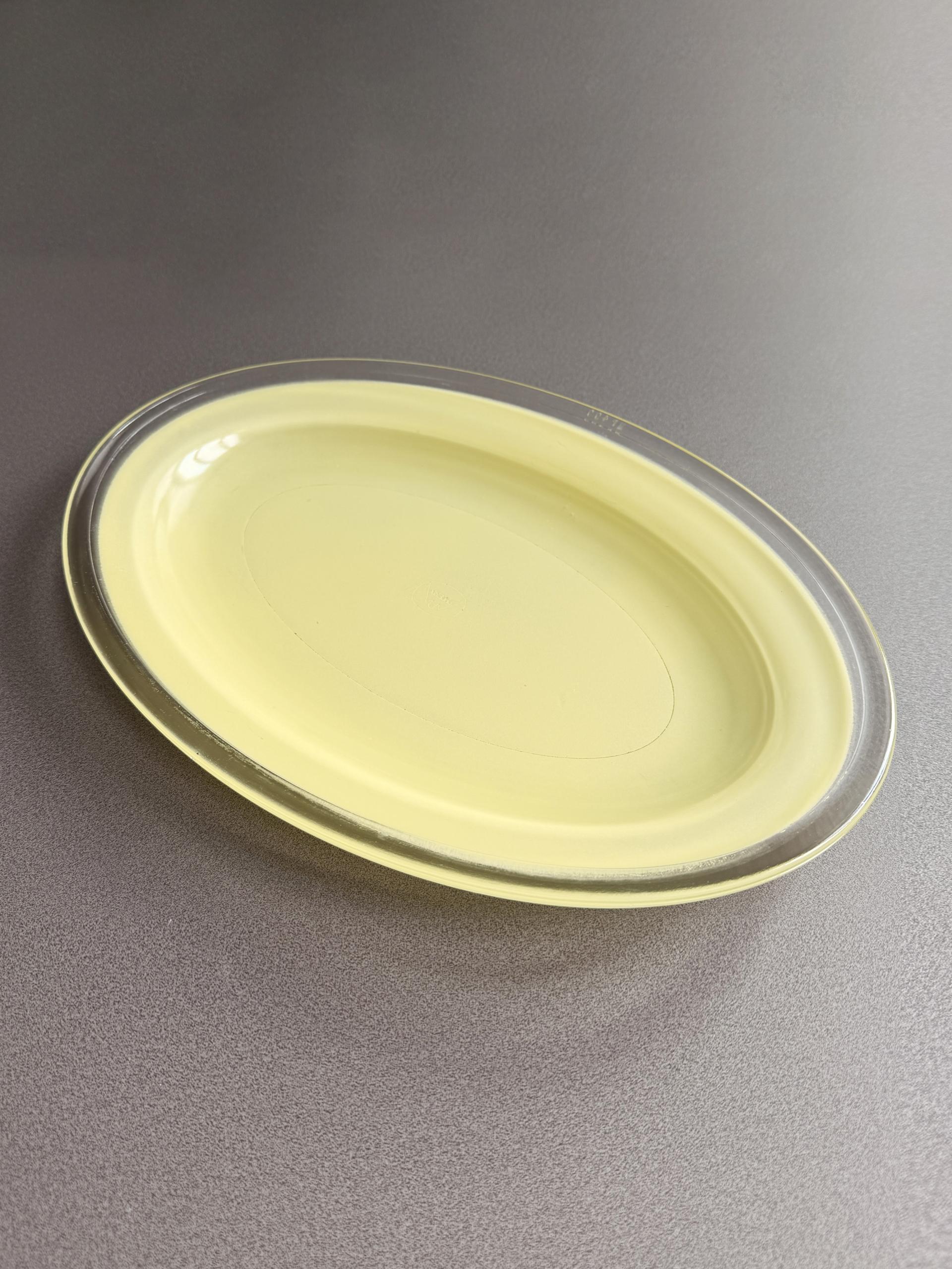 Vintage Phoenix Lemon Yellow Oval Platter