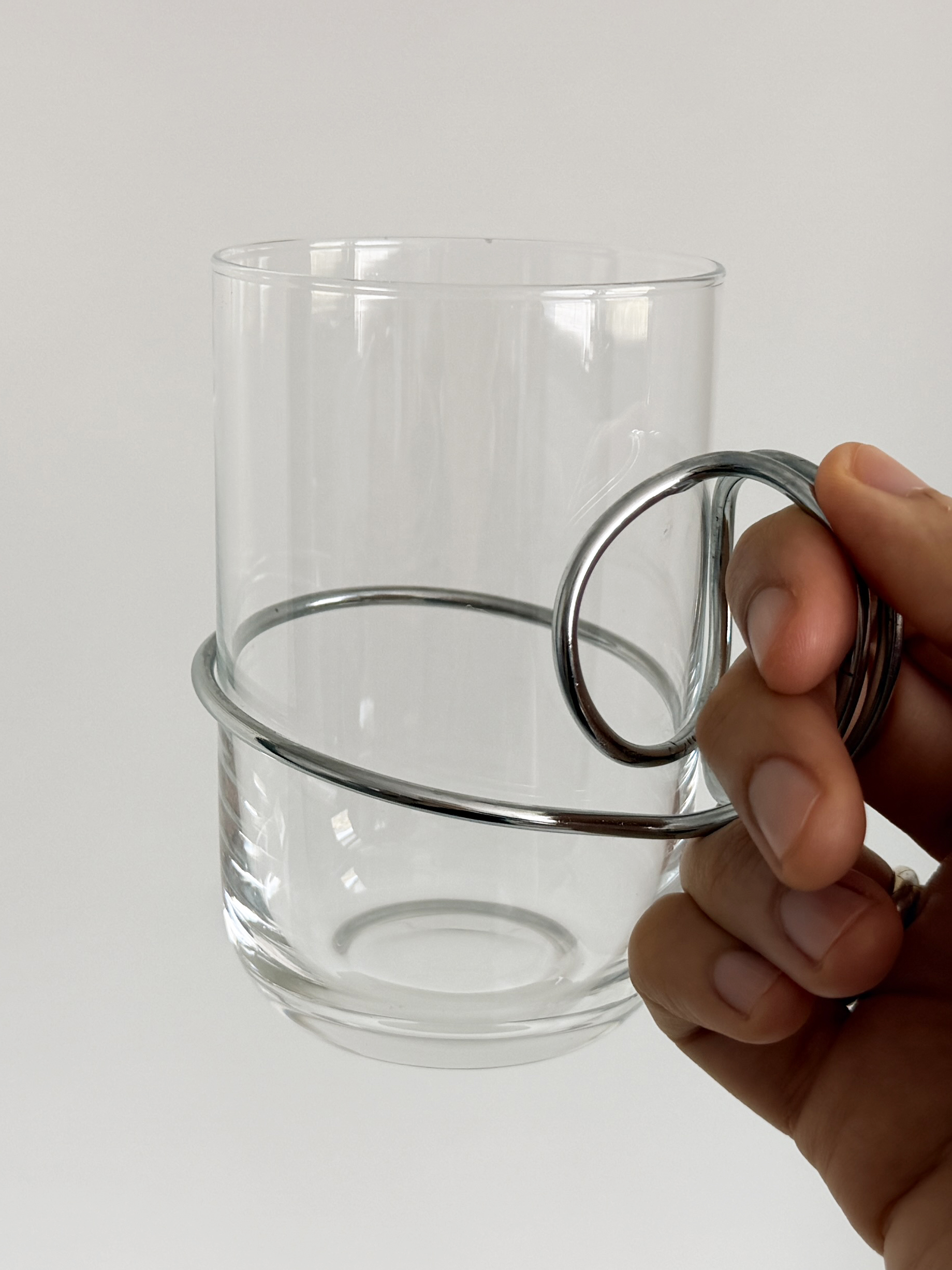 Vintage Iittala Mix Glass with Metal Holder
