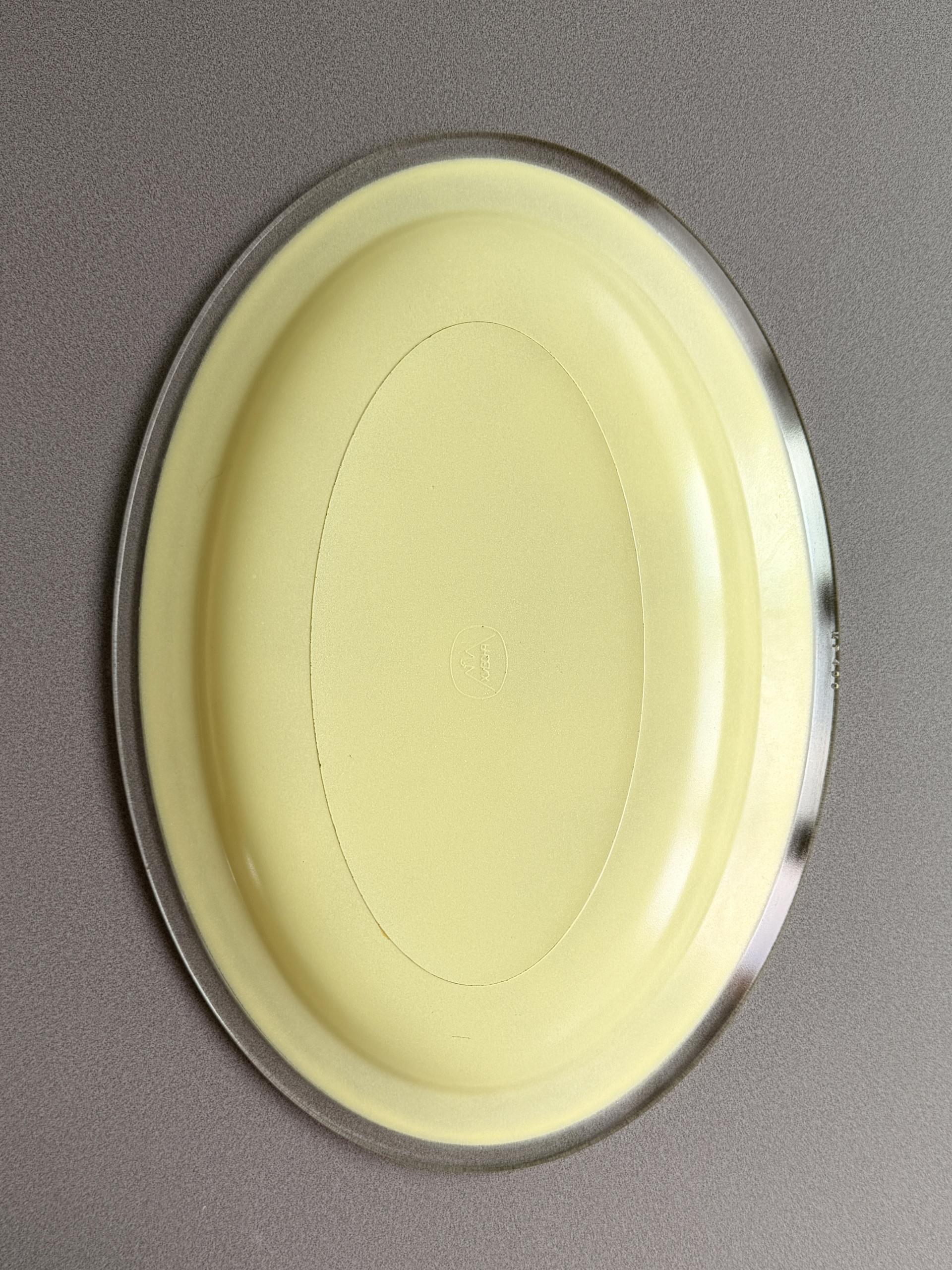 Vintage Phoenix Lemon Yellow Oval Platter