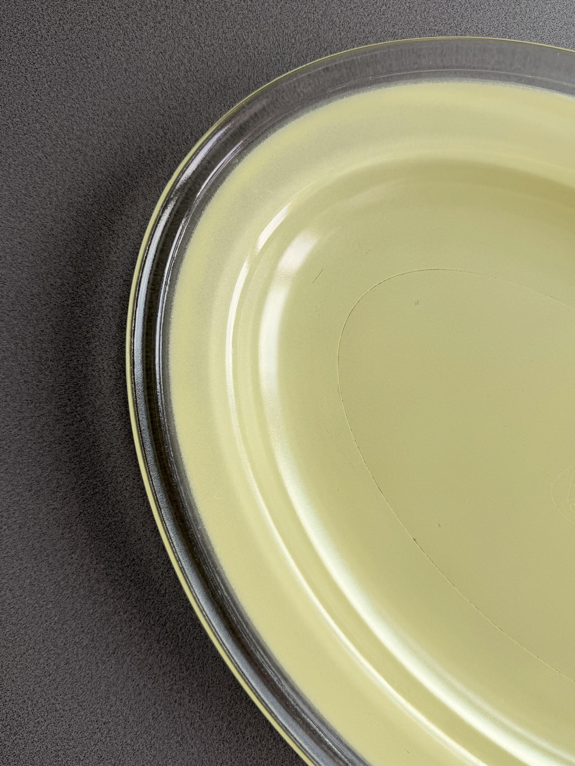 Vintage Phoenix Lemon Yellow Oval Platter