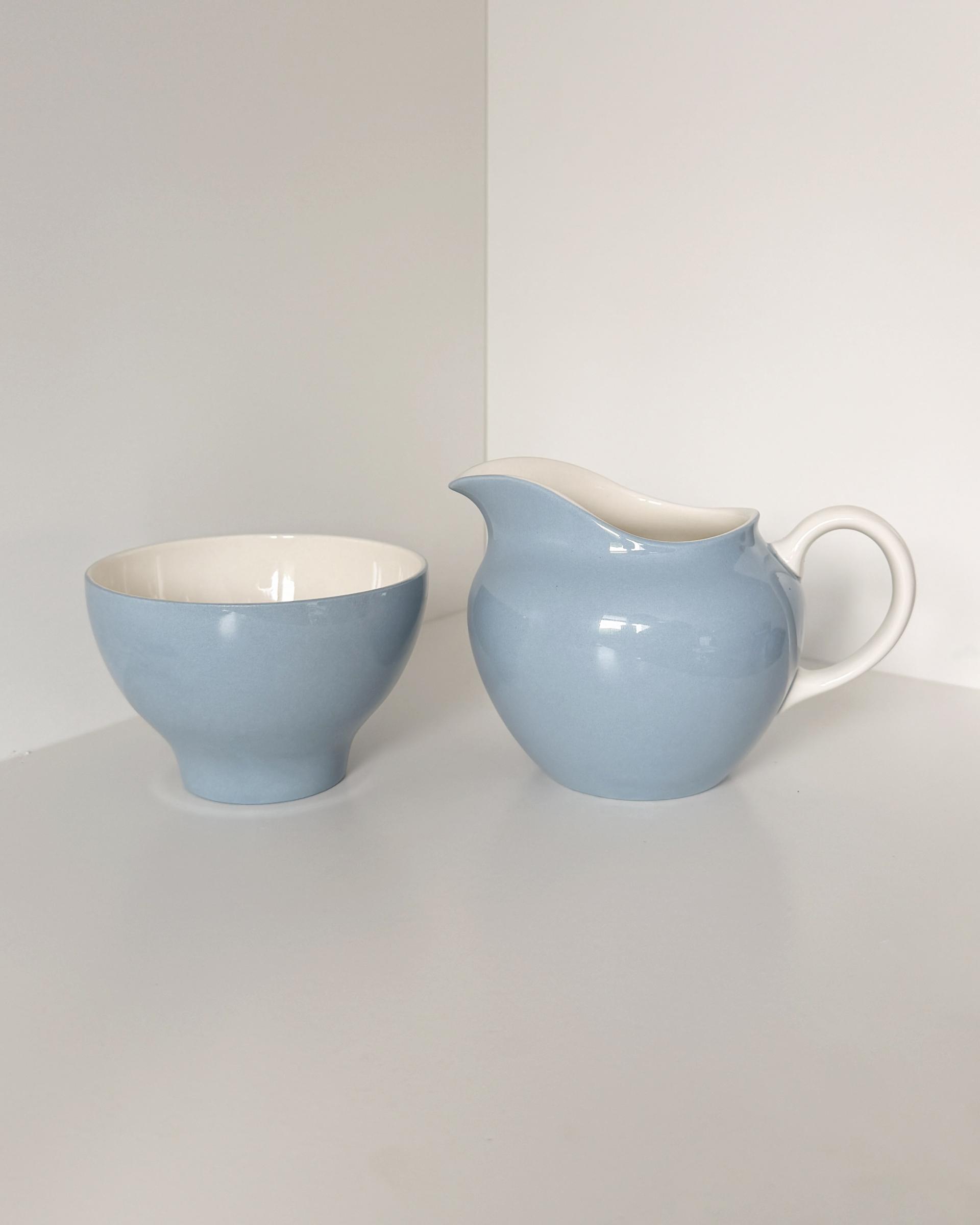 Vintage Wedgwood Summer Sky Creamer and Sugar Bowl SET