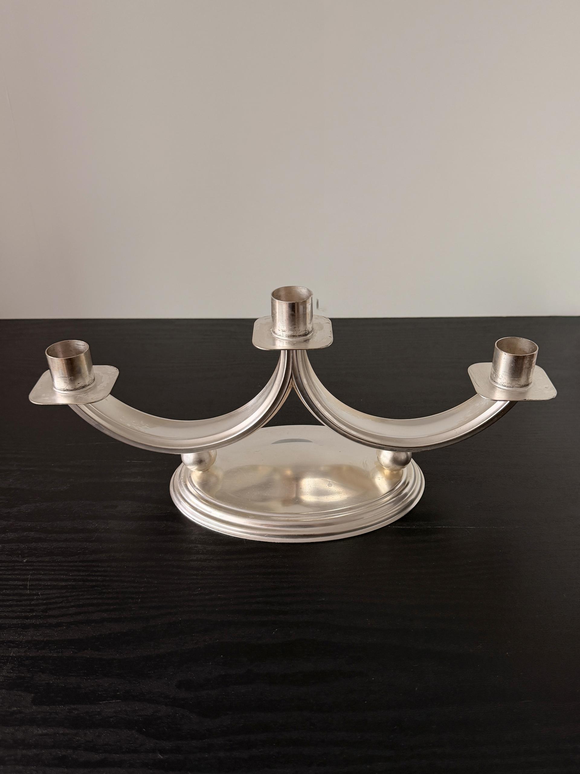 Vintage Silver Plated Twisted Candle Holders, Set of 3 복제 복제