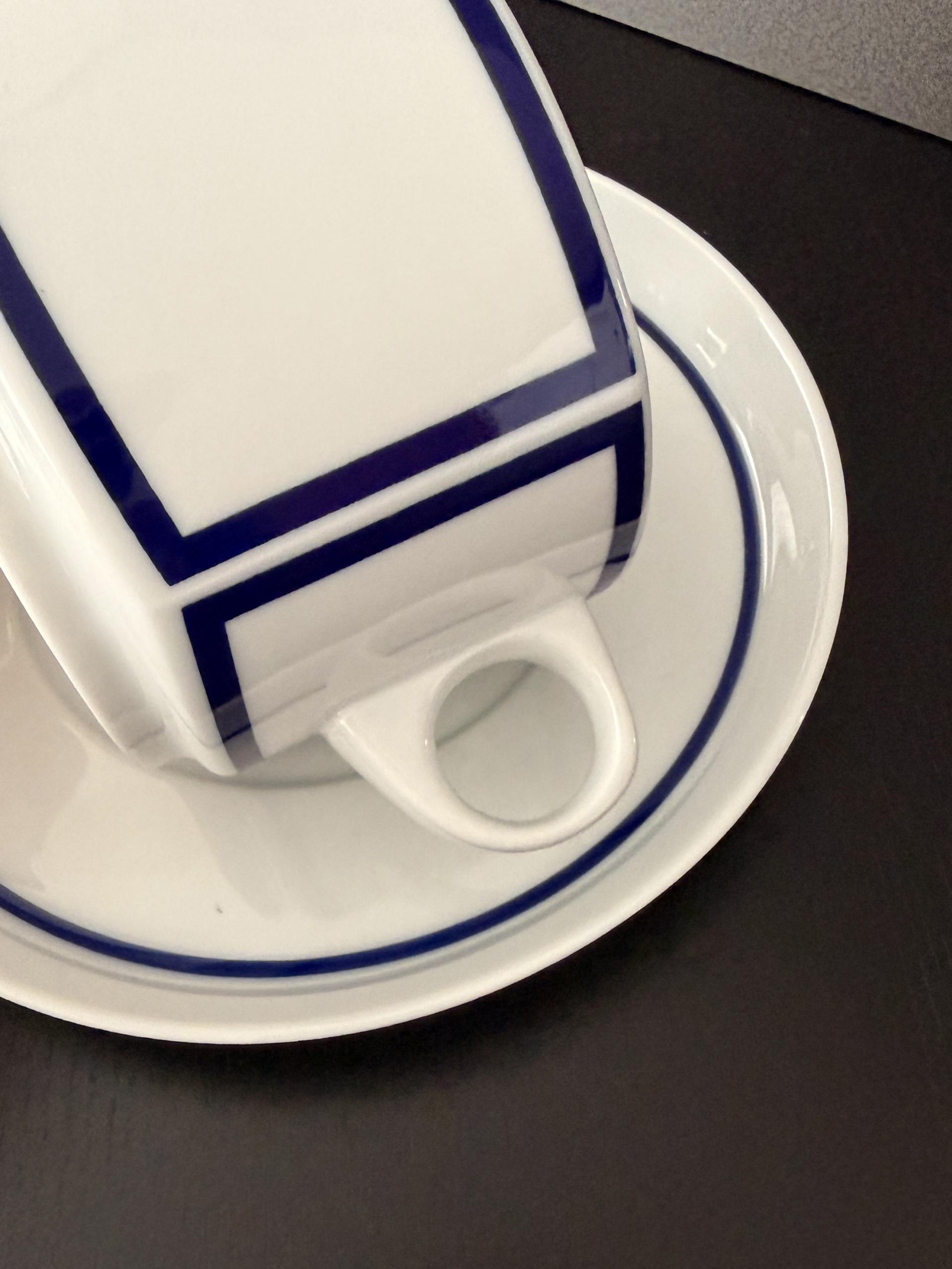 Vintage Rare Rosenthal Studio-Line Carre Gravy Boat with Saucer