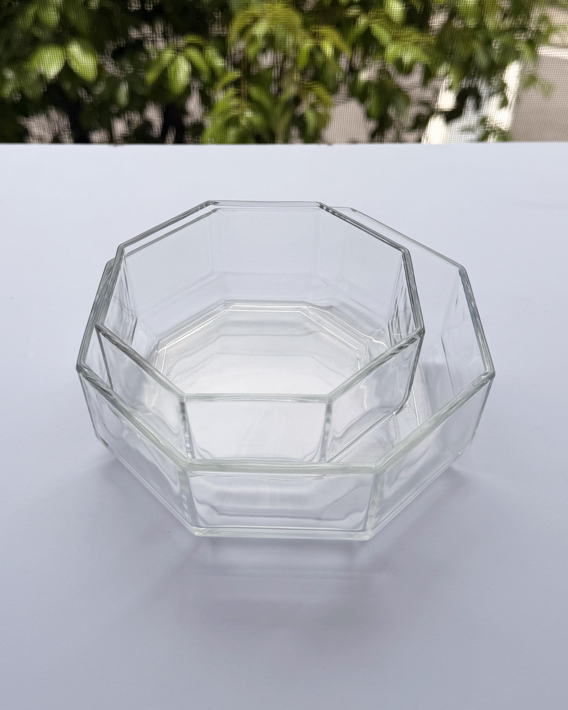 Vintage Arcoroc Octime Clear Glass Bowl (M)