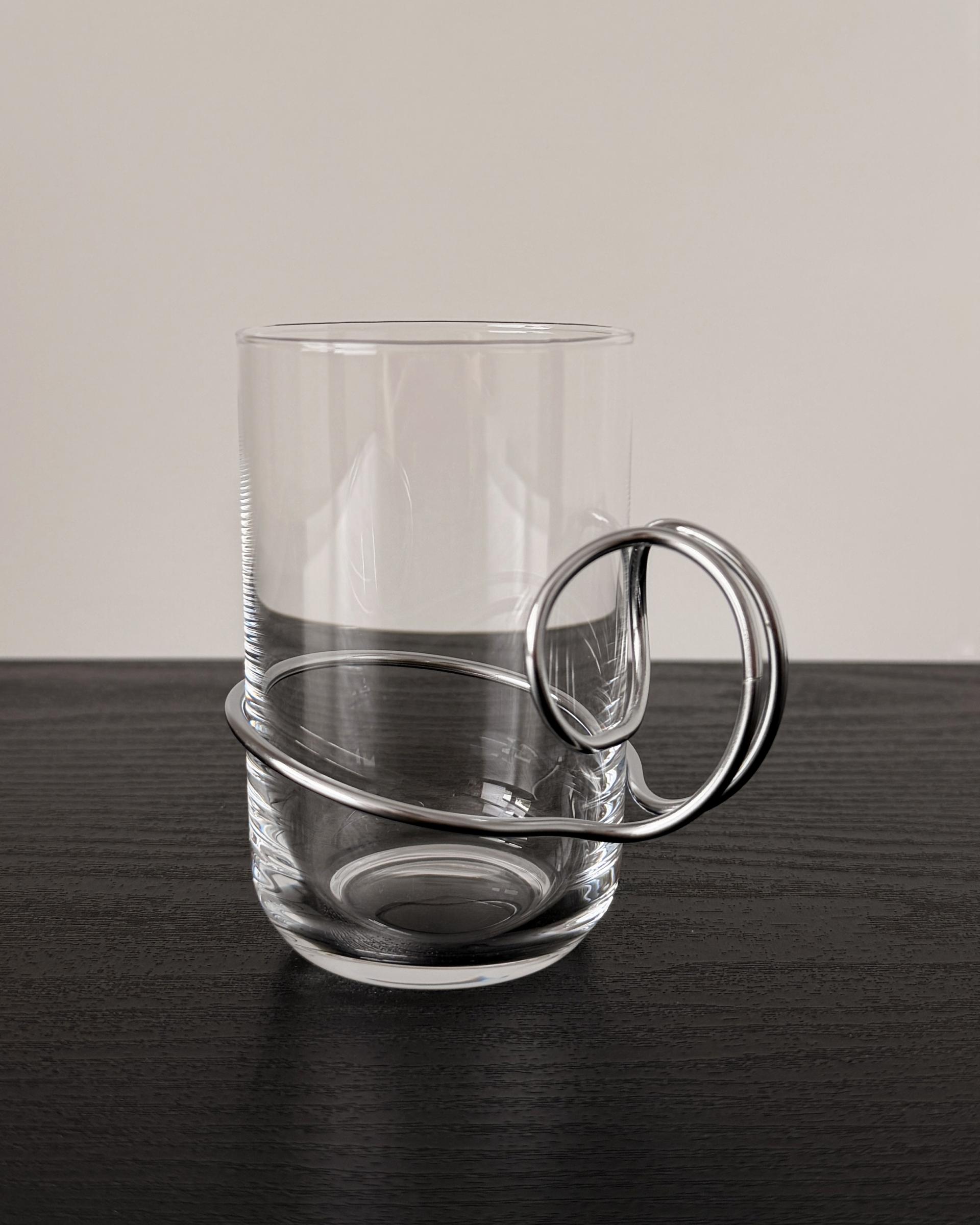 Vintage Iittala Mix Glass with Metal Holder