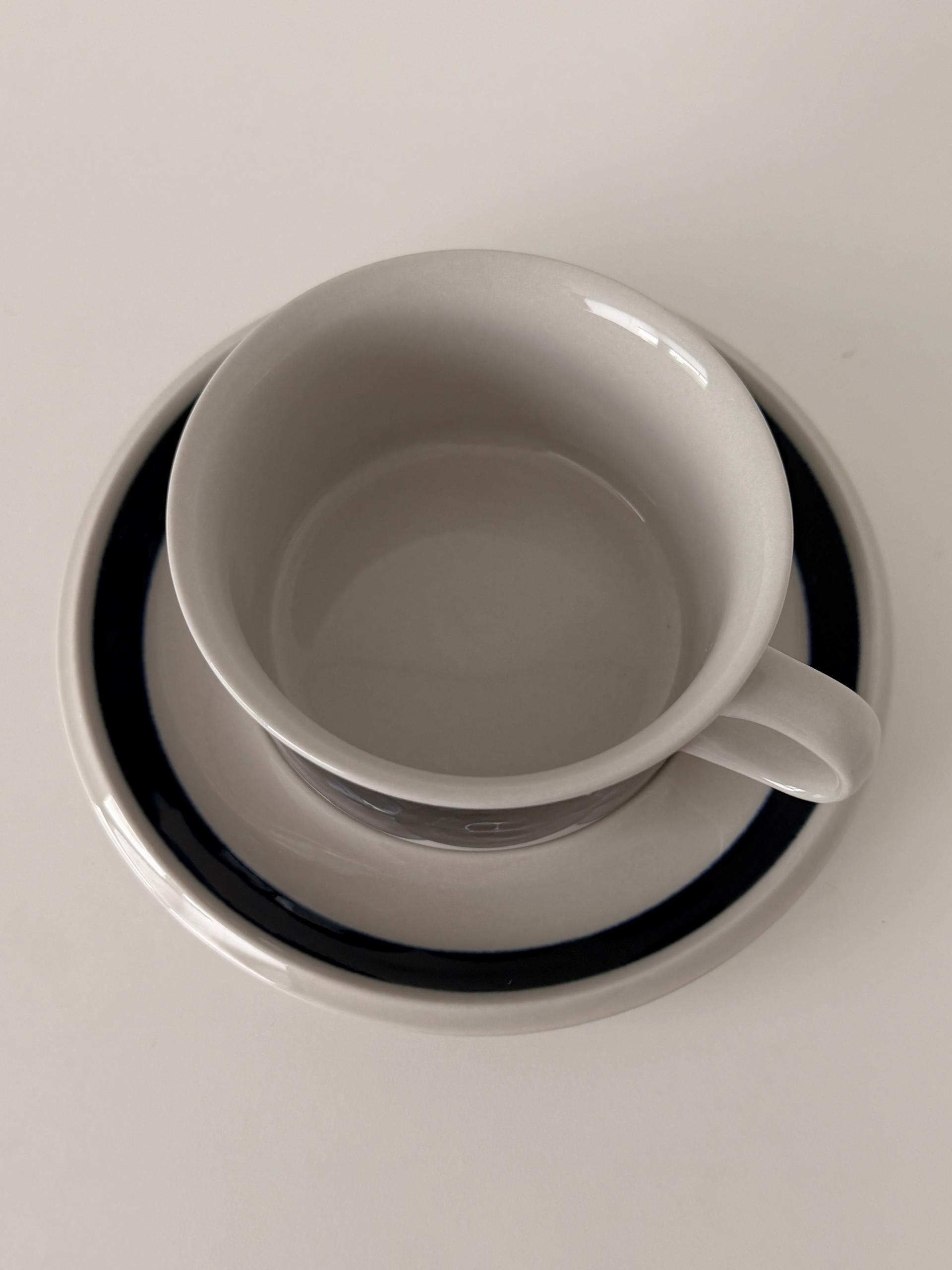Vintage Arabia Finland Anemone Flat Cup and Saucer (260ml)