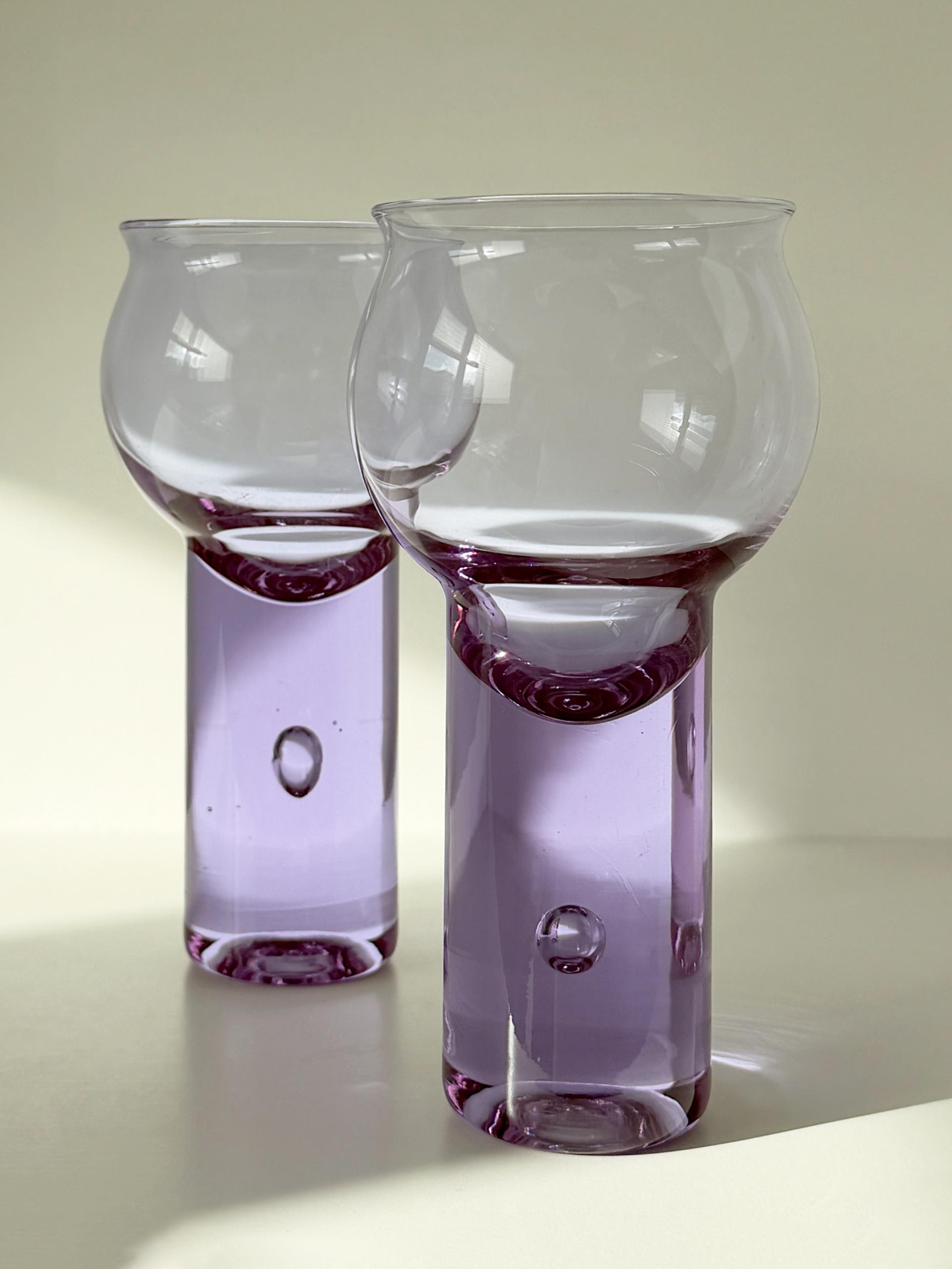 Vintage 1970s Sergio Asti Purple Wine Glass