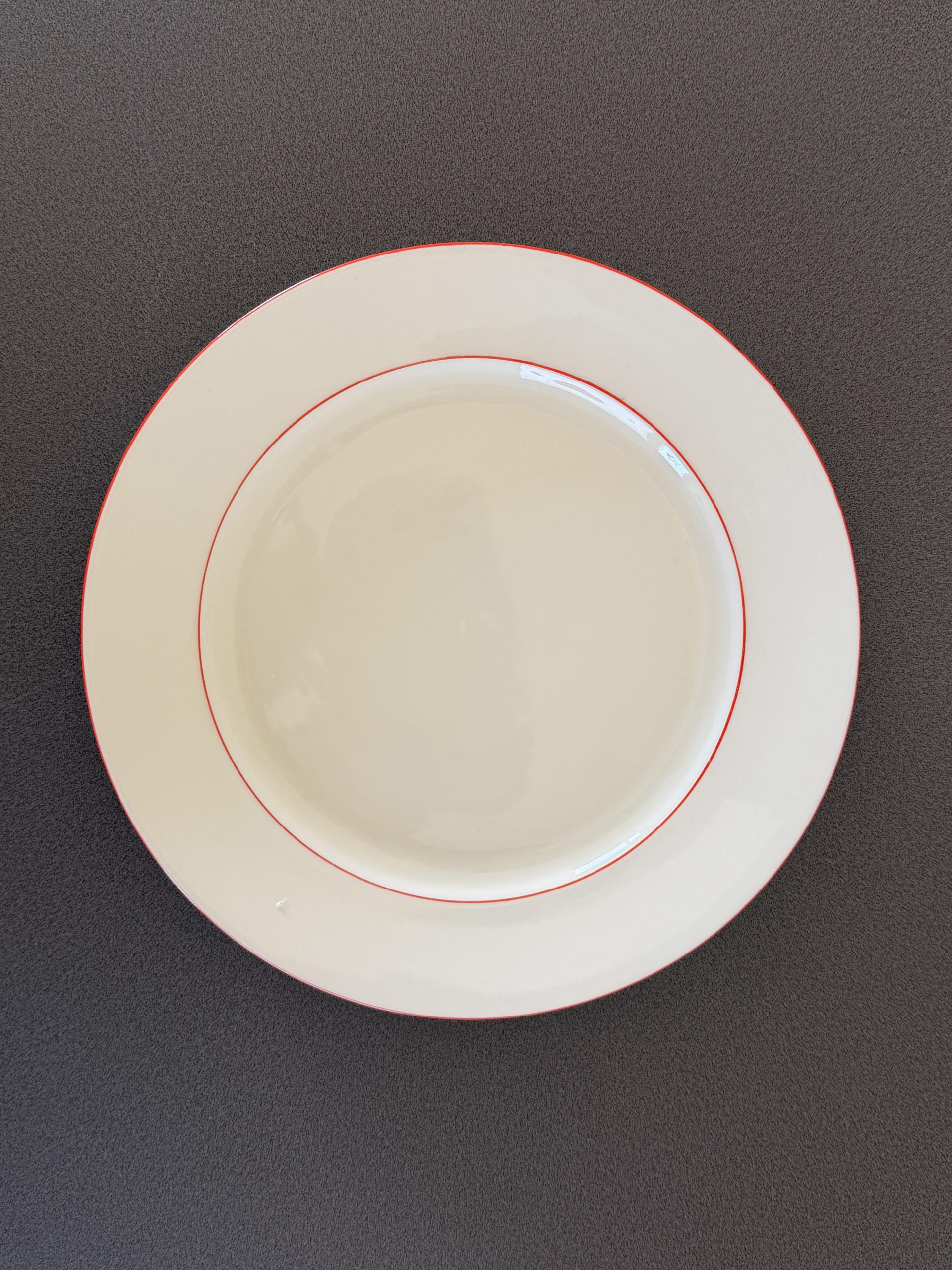 Vintage 1950s Seltmann Weiden Plate with Red Rim