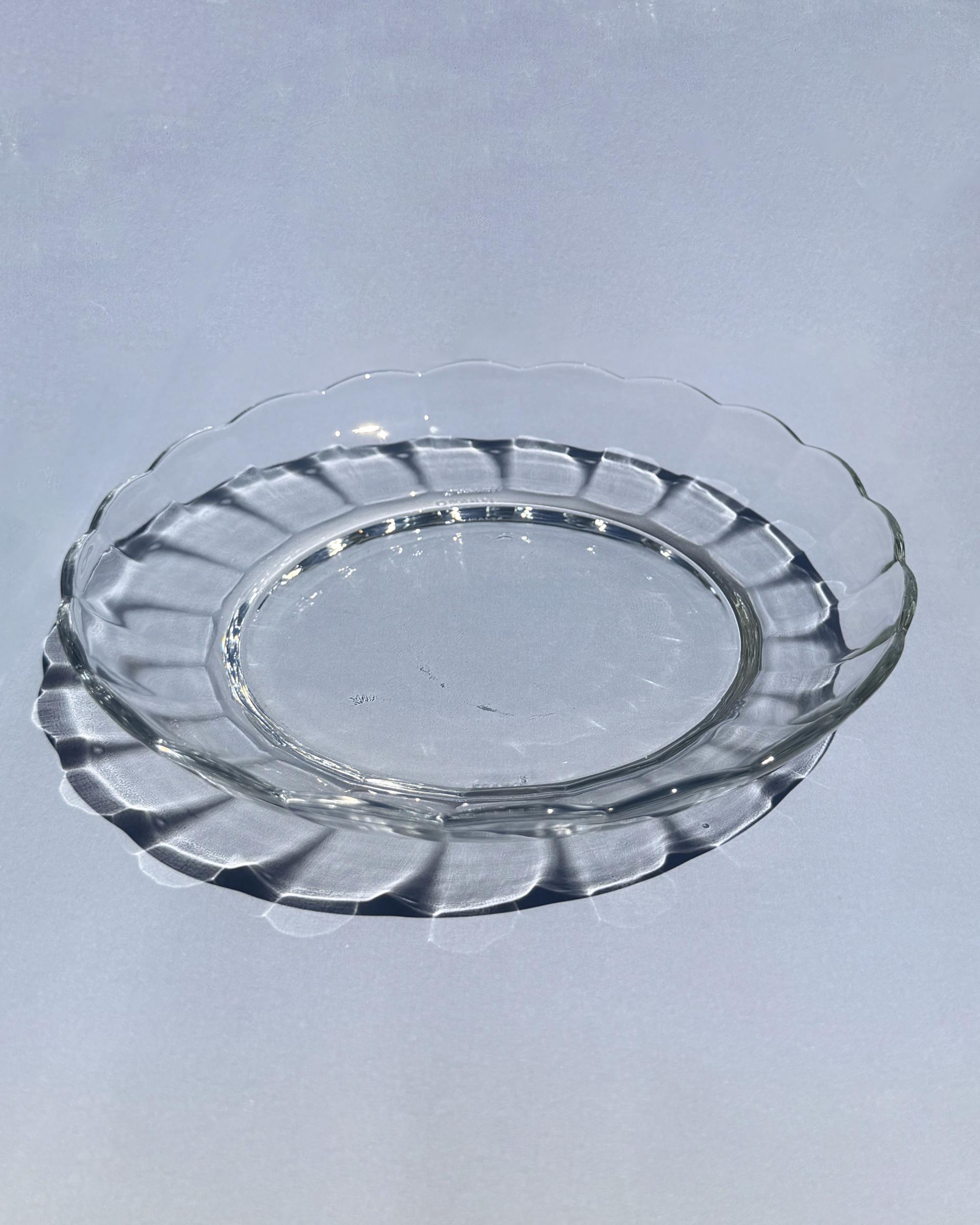 Vintage Duralex Daisy Shaped Glass Plate Bowl