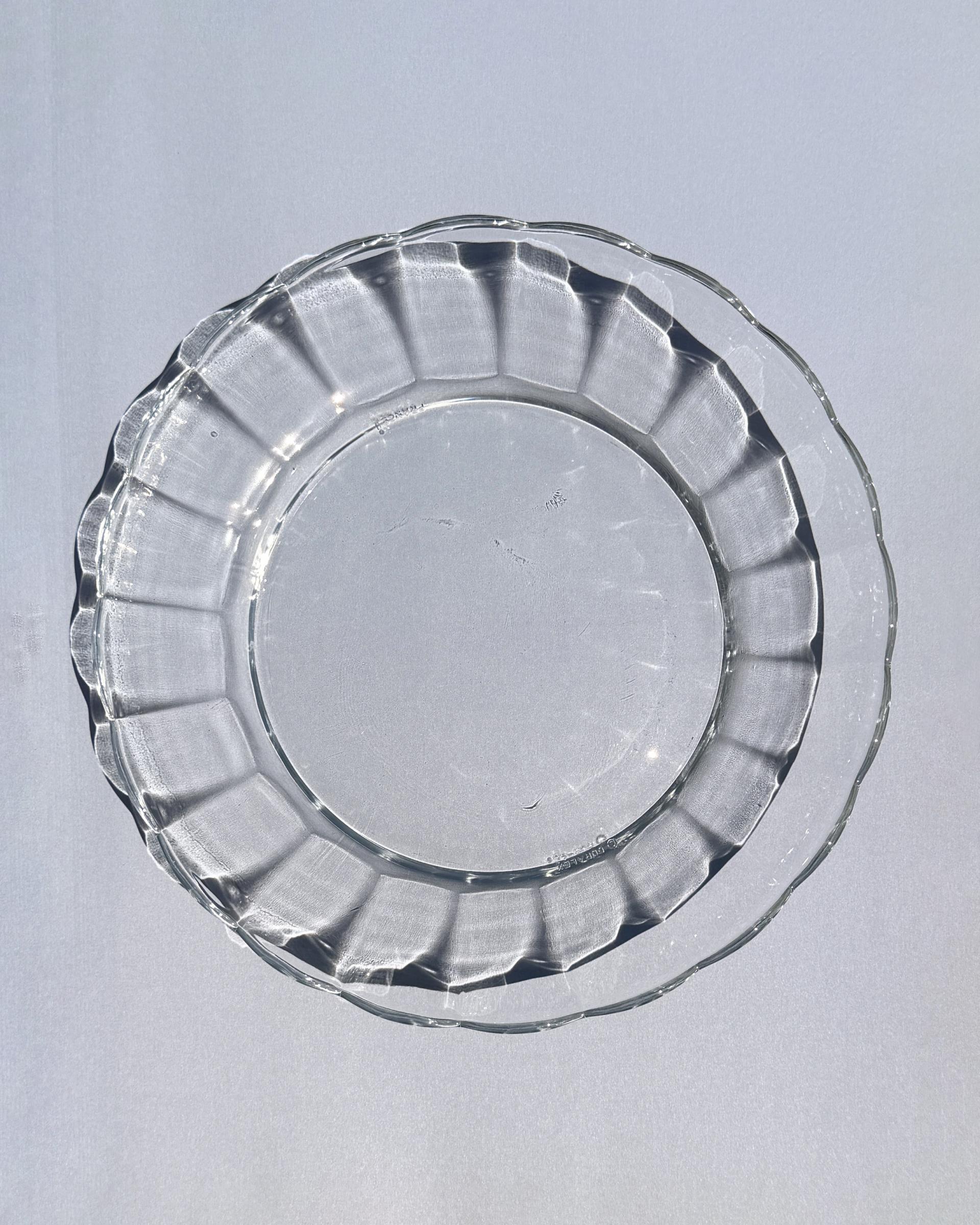 Vintage Duralex Daisy Shaped Glass Plate Bowl