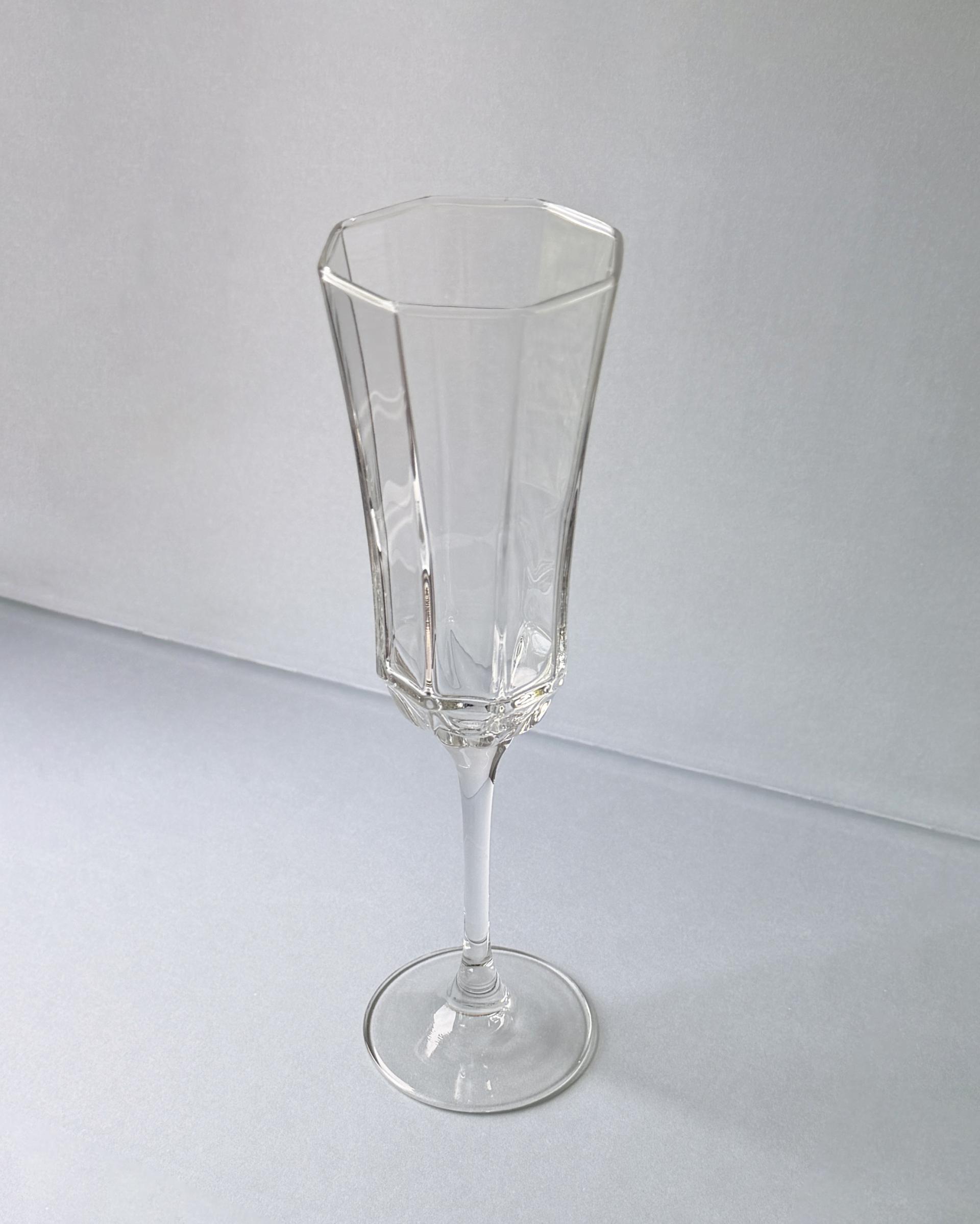 Vintage Arcoroc Octime Clear Champagne Glass