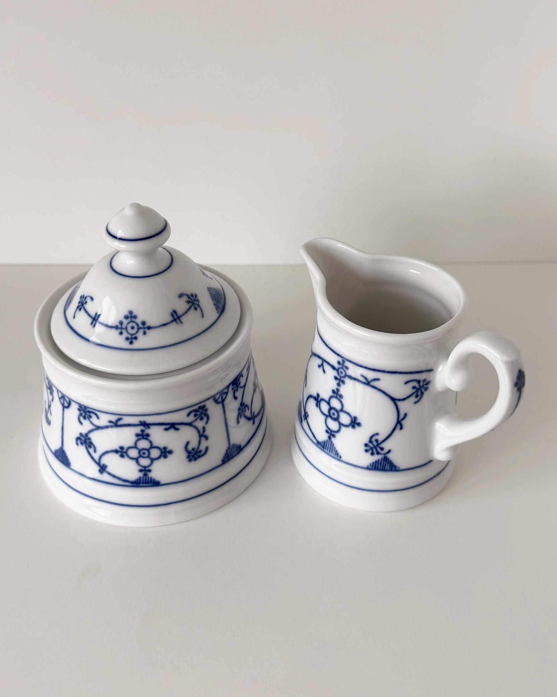 Vintage Winterling Strawflower Sugar Bowl & Creamer SET