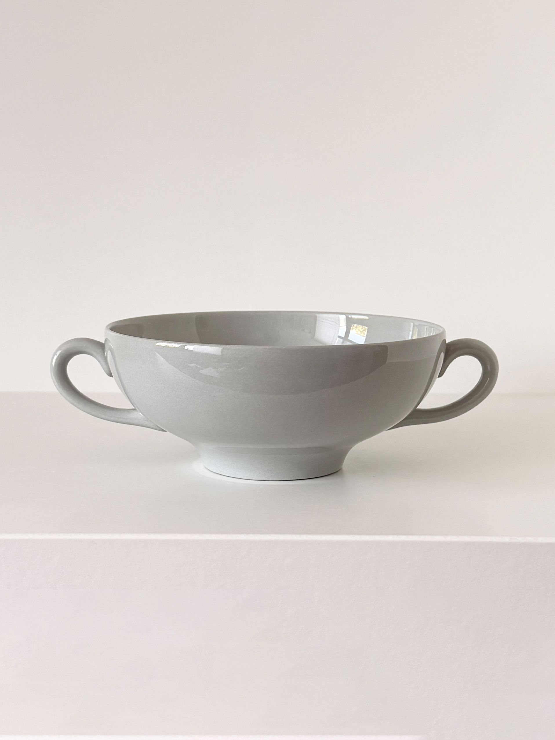 Vintage Wedgwood Windsor Grey Soup Bowl & Saucer