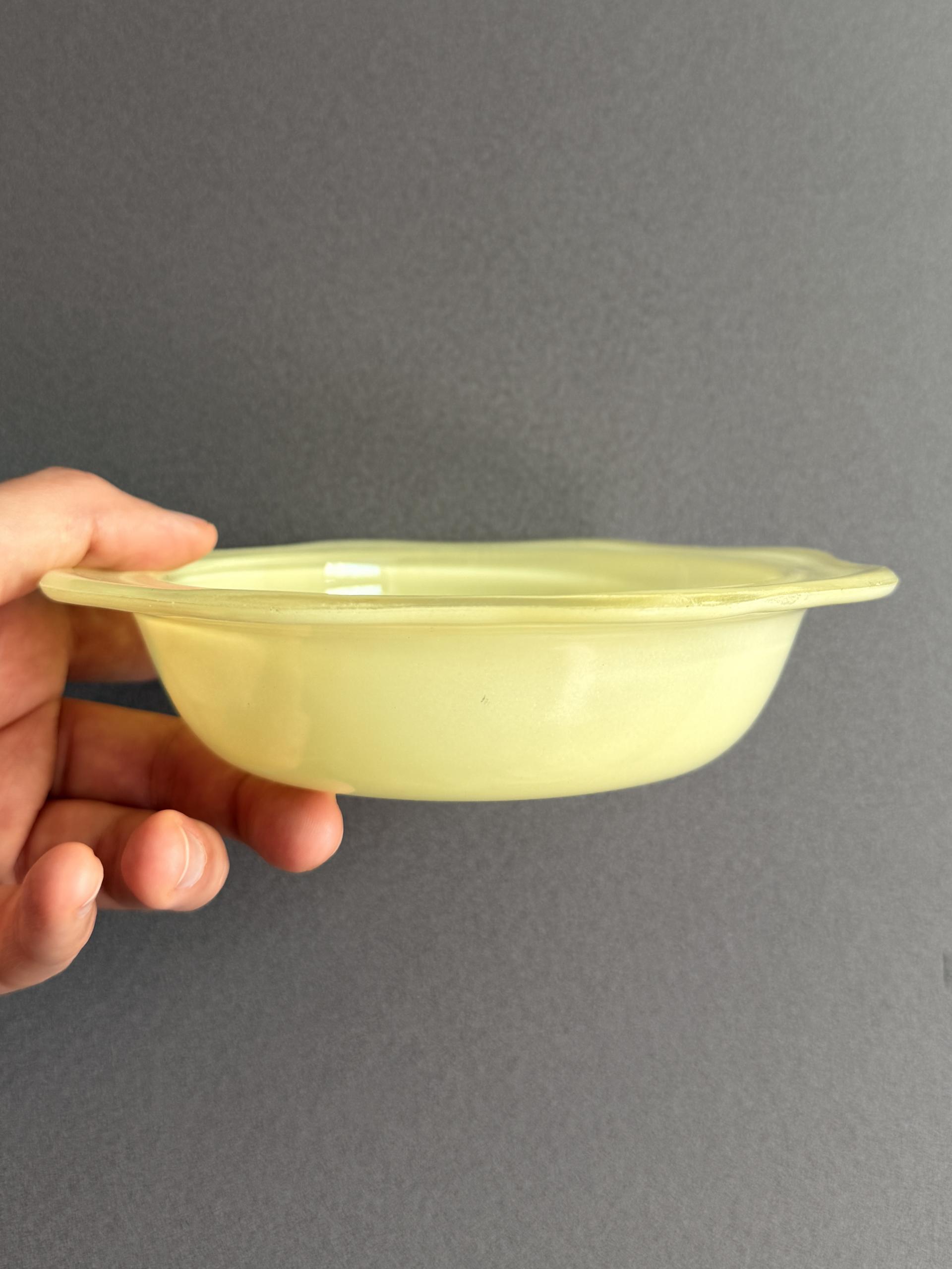 Vintage Pyrex Lemon Yellow Glass Bowl