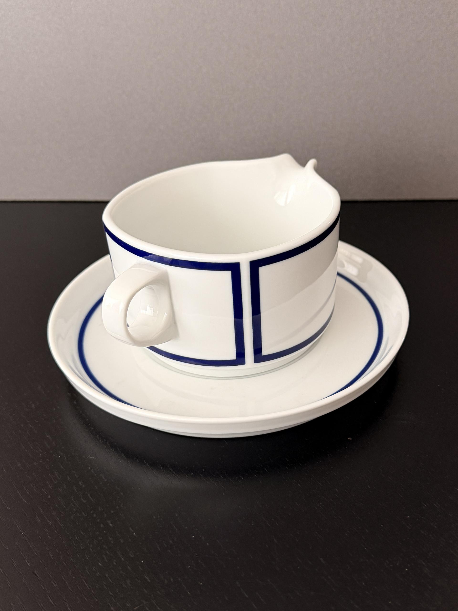 Vintage Rare Rosenthal Studio-Line Carre Gravy Boat with Saucer